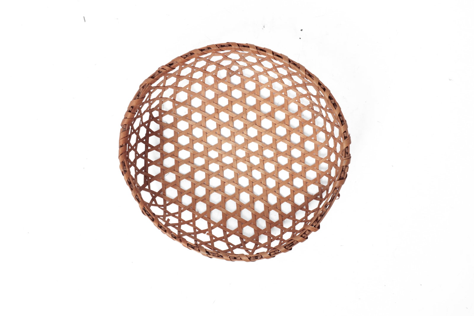 THREE BASKETS WITH WRAPPED RIMS. - 10