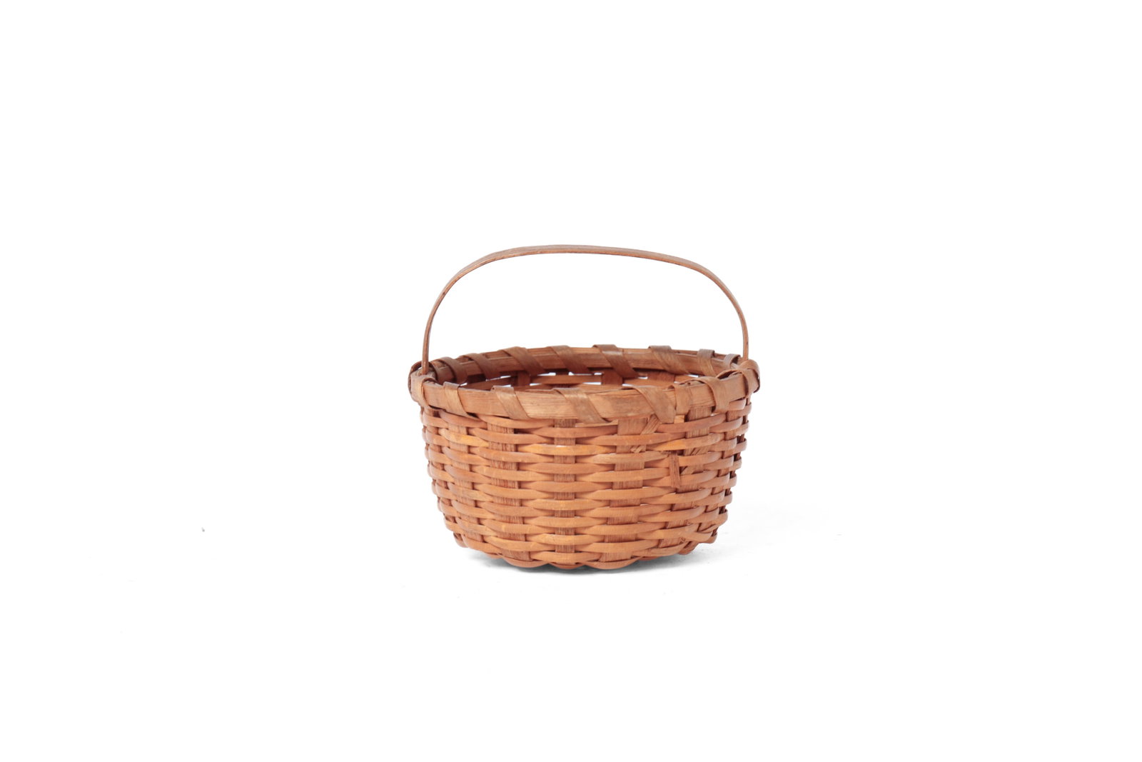 THREE BASKETS WITH WRAPPED RIMS. - 13