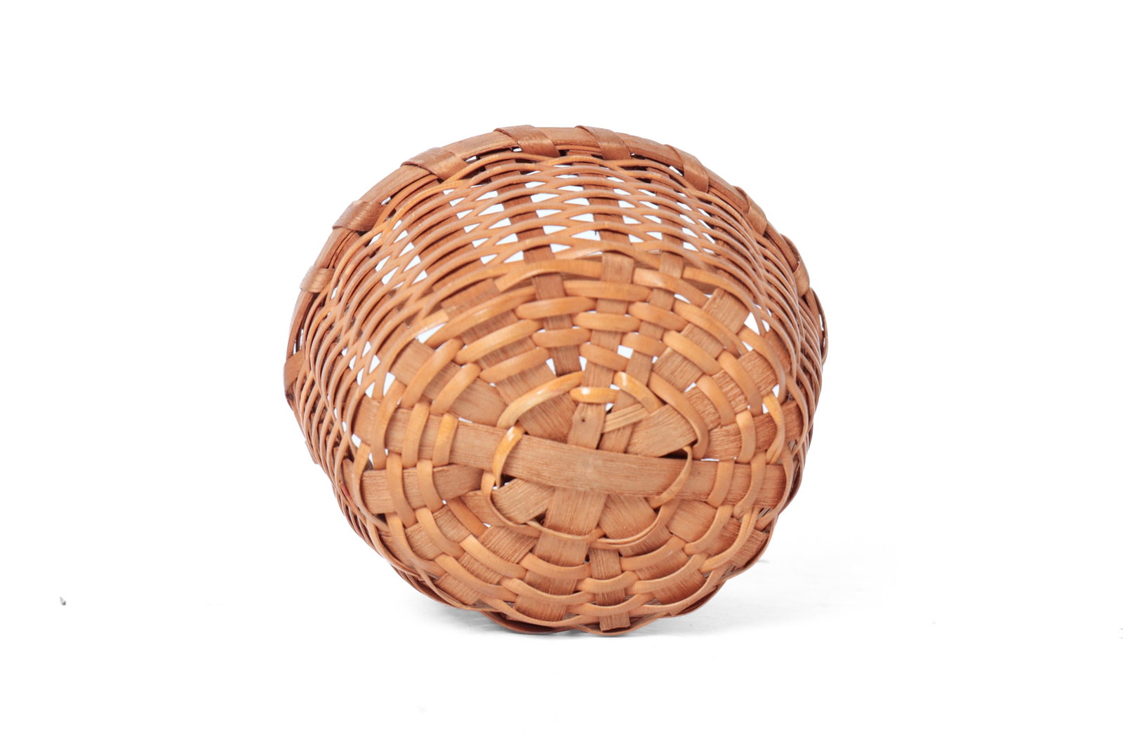 THREE BASKETS WITH WRAPPED RIMS. - 16