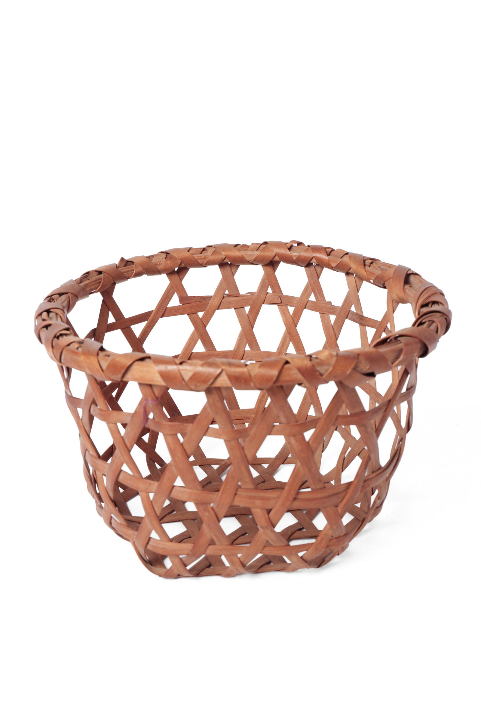 THREE BASKETS WITH WRAPPED RIMS. - 2