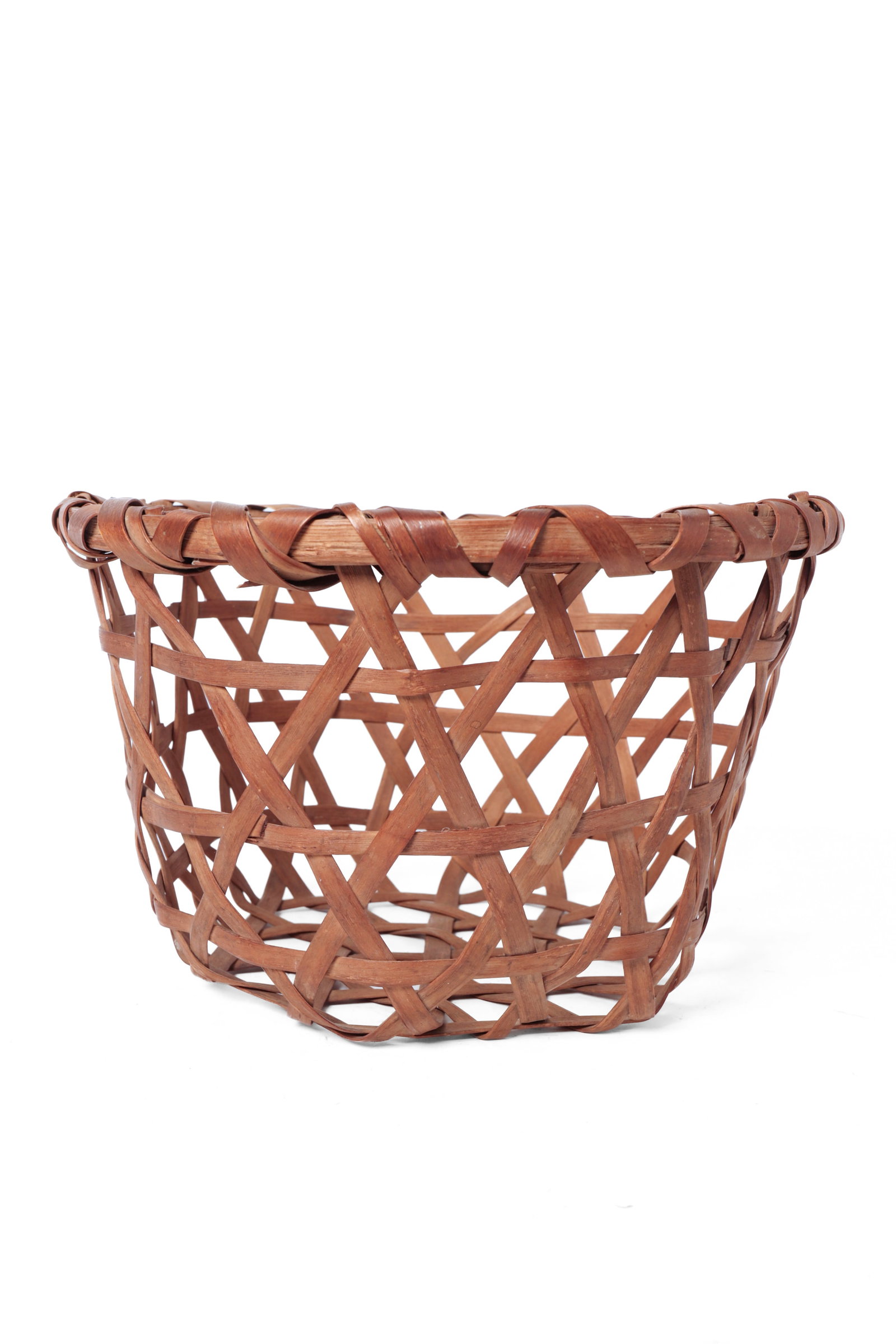 THREE BASKETS WITH WRAPPED RIMS. - 4