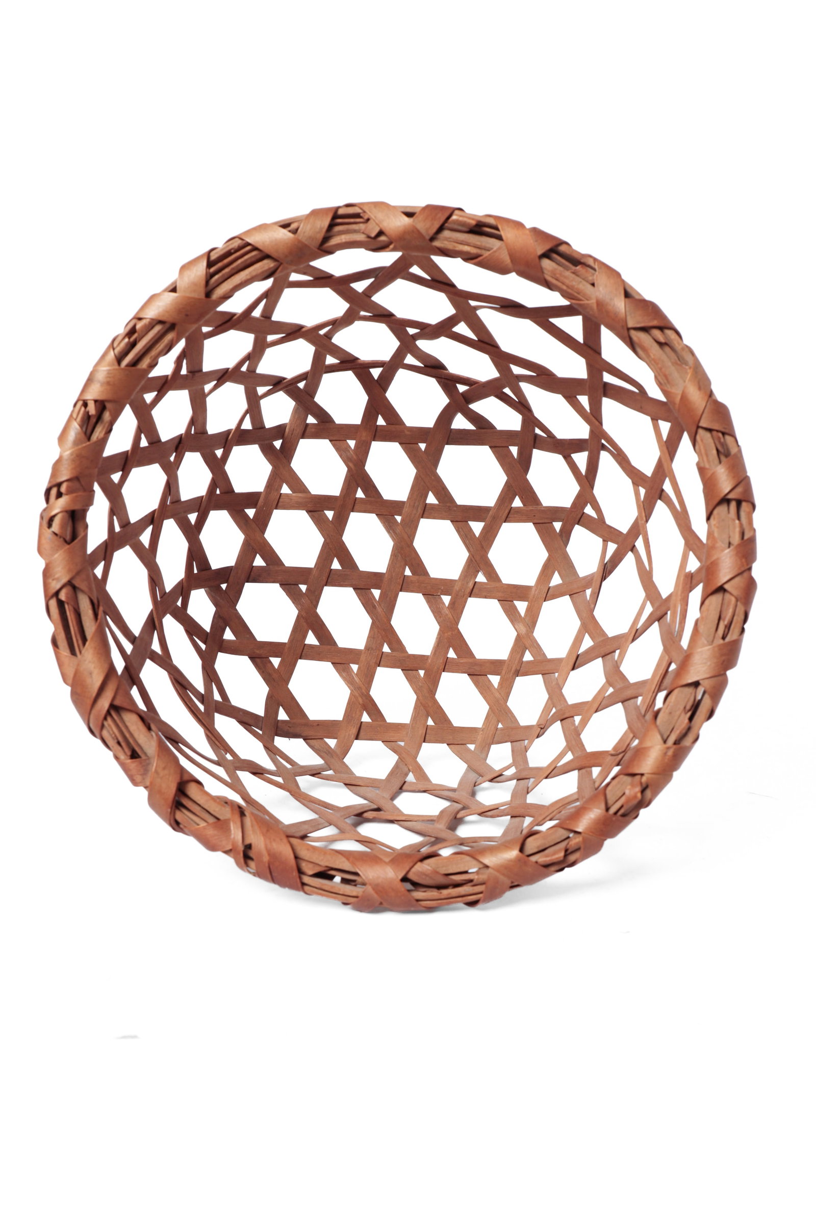 THREE BASKETS WITH WRAPPED RIMS. - 5