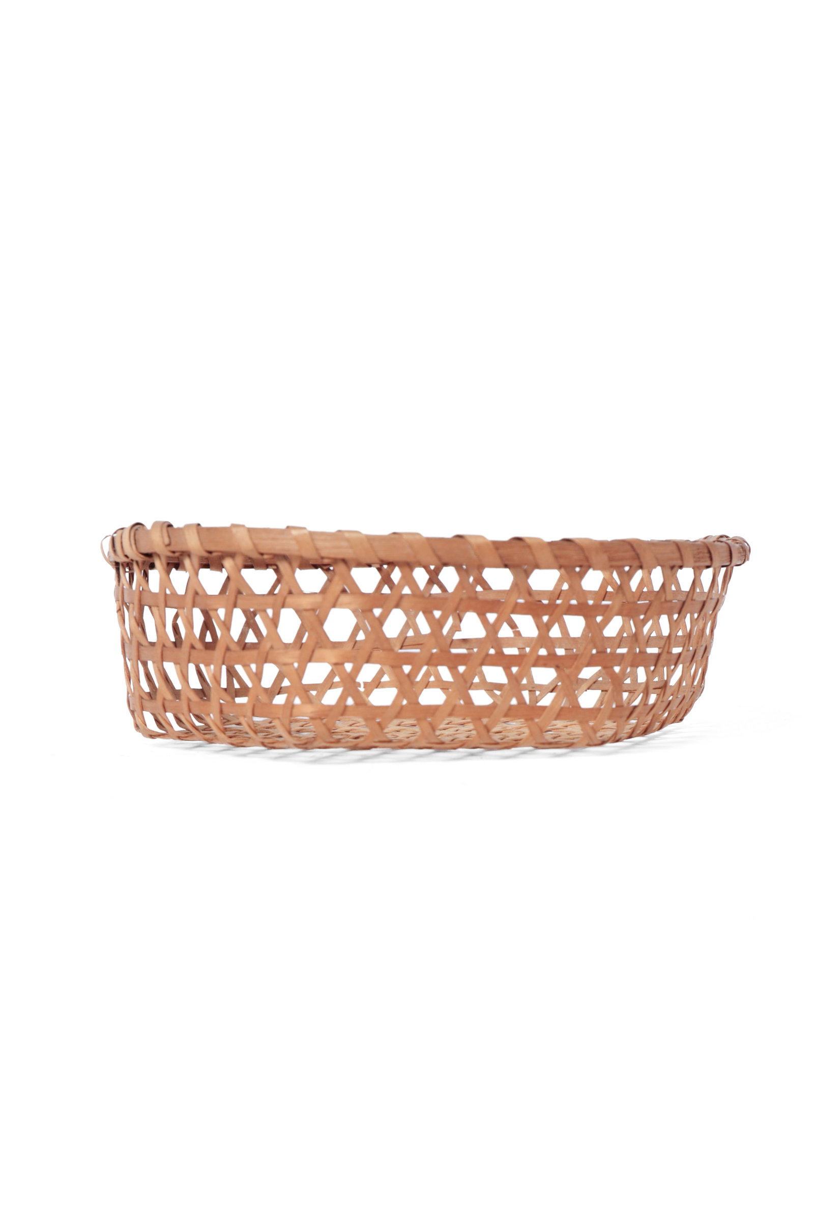 THREE BASKETS WITH WRAPPED RIMS. - 8