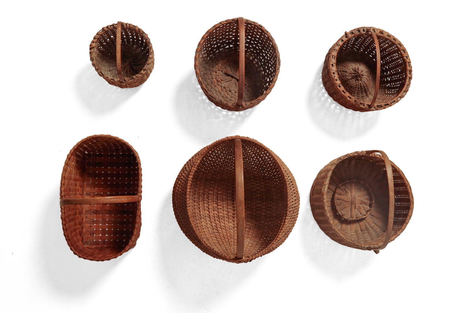 SIX HANDLED SPLINT BASKETS. - 3