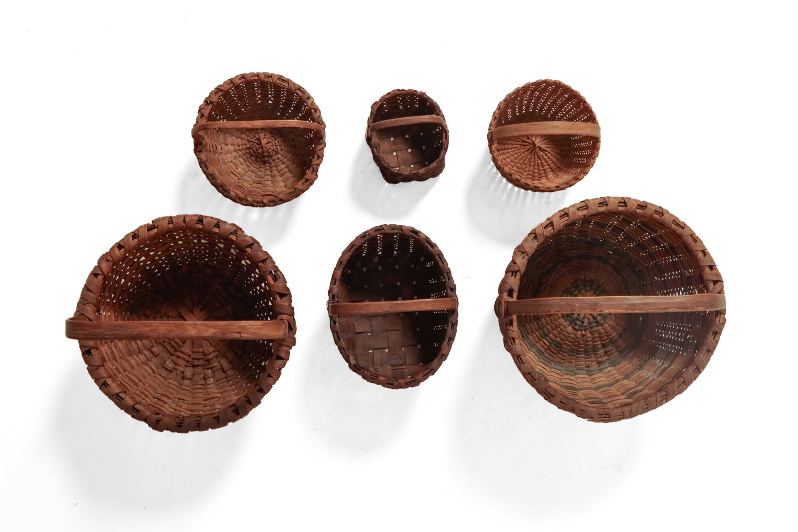 SIX HANDLED SPLINT BASKETS. - 3