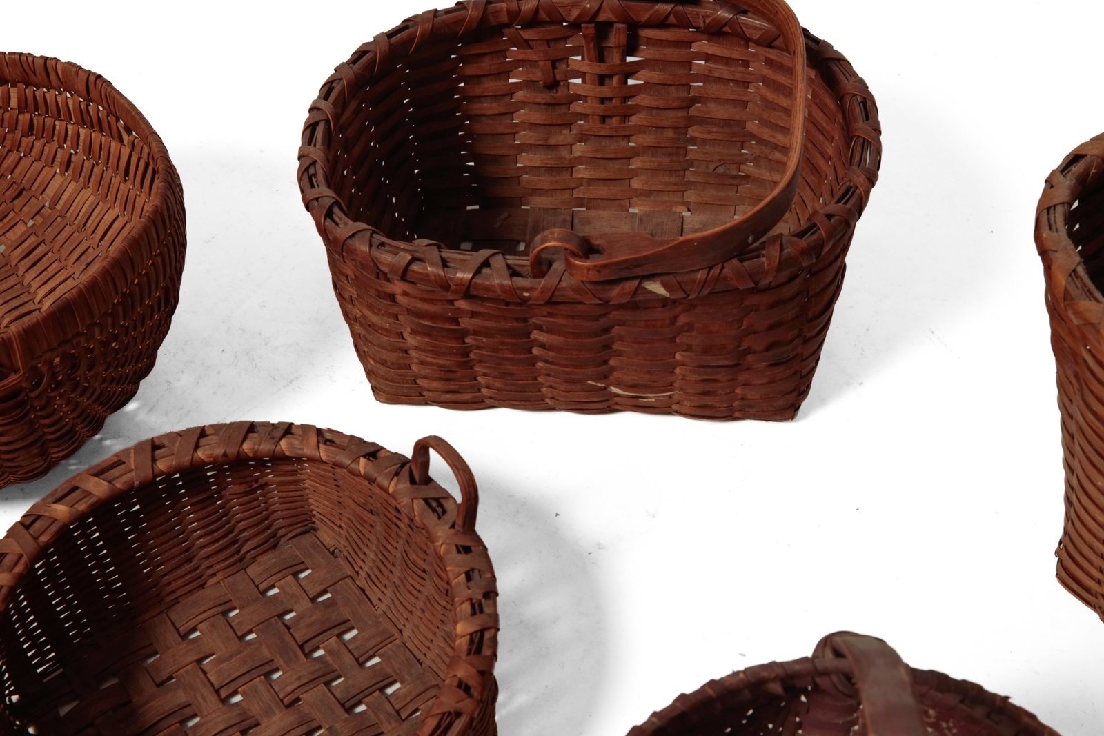 SIX SPLINT BASKETS. - 2