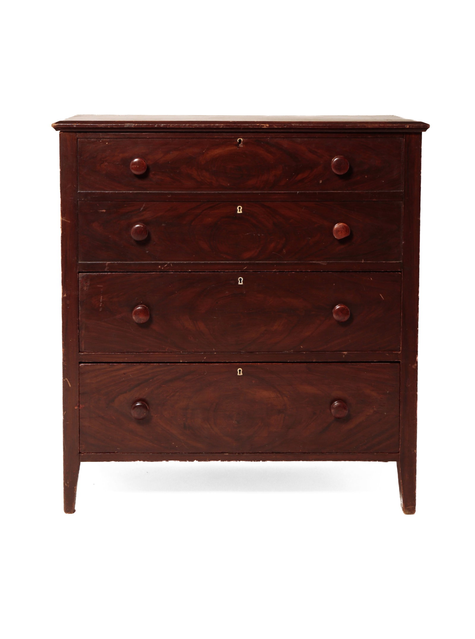 SHAKER STYLE GRAIN-PAINTED MULE CHEST. (1 of 5)