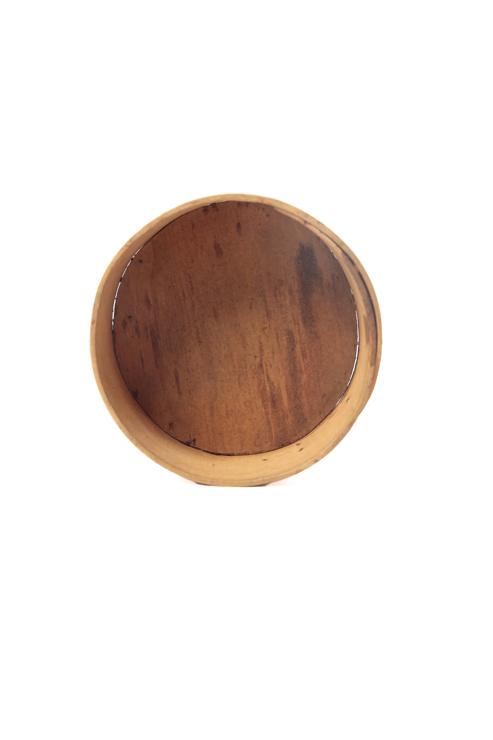 TWO ROUND PANTRY BOXES IN ORIGINAL PAINT. - 7