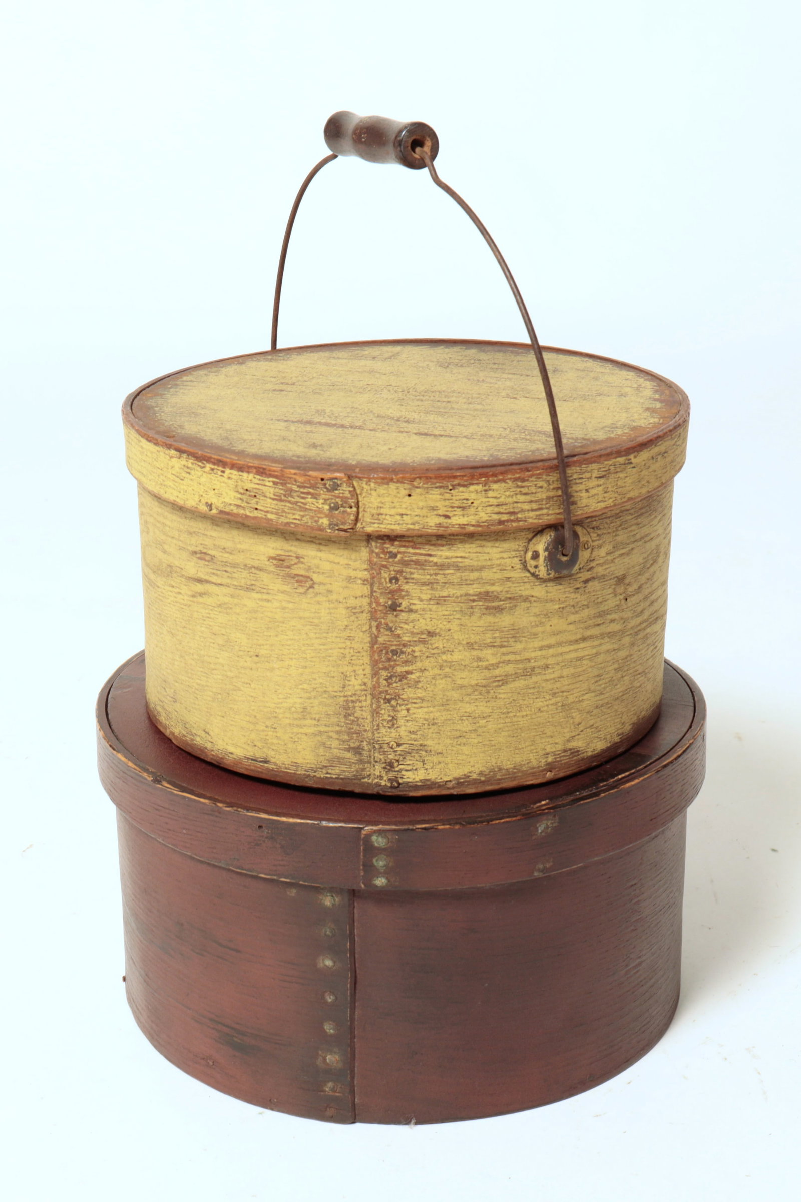BENTWOOD PANTRY BOX AND BENTWOOD CARRIER IN ORIGINAL PAINT. (1 of 9)