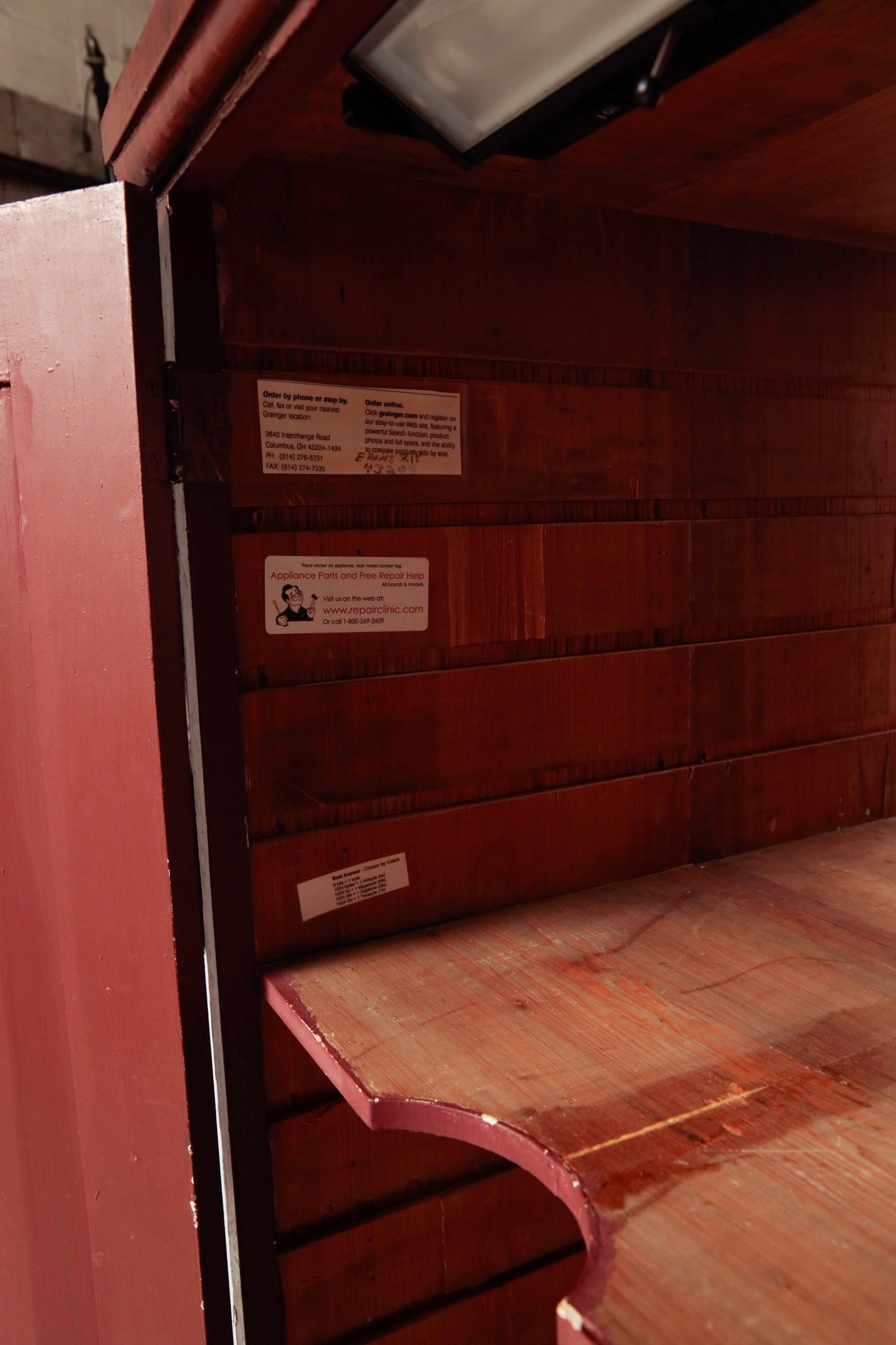 GRAIN-PAINTED CHIMNEY CUPBOARD. - 10