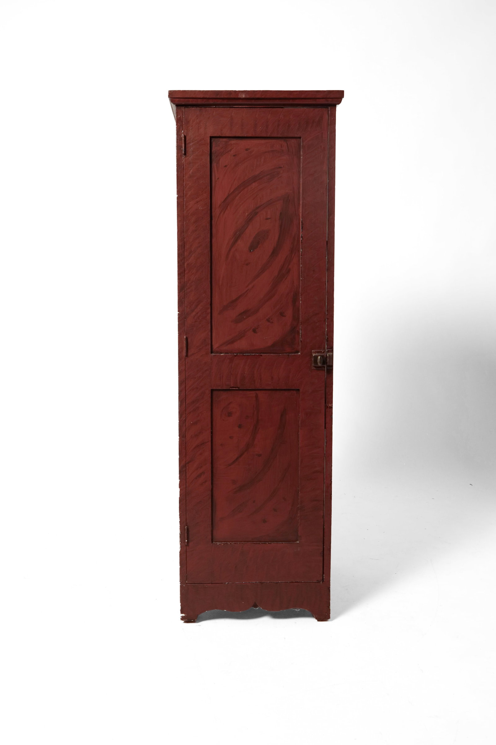 GRAIN-PAINTED CHIMNEY CUPBOARD. - 2