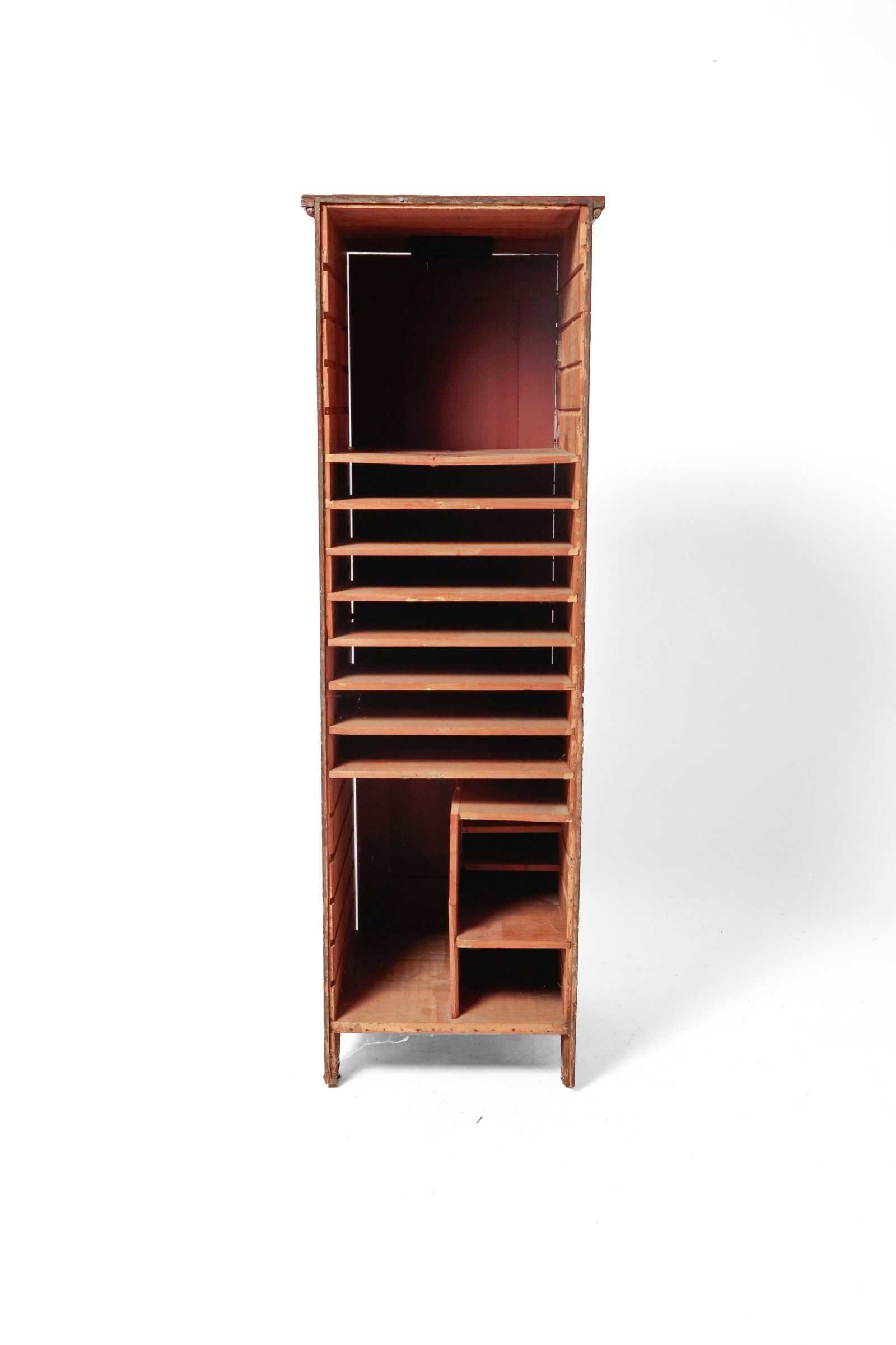 GRAIN-PAINTED CHIMNEY CUPBOARD. - 4