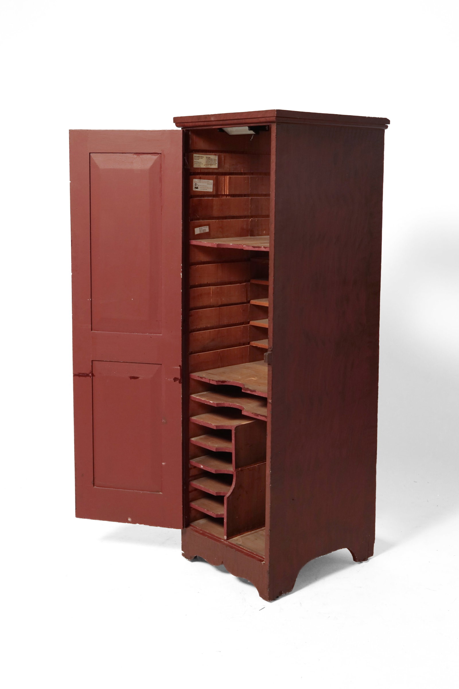 GRAIN-PAINTED CHIMNEY CUPBOARD. - 6