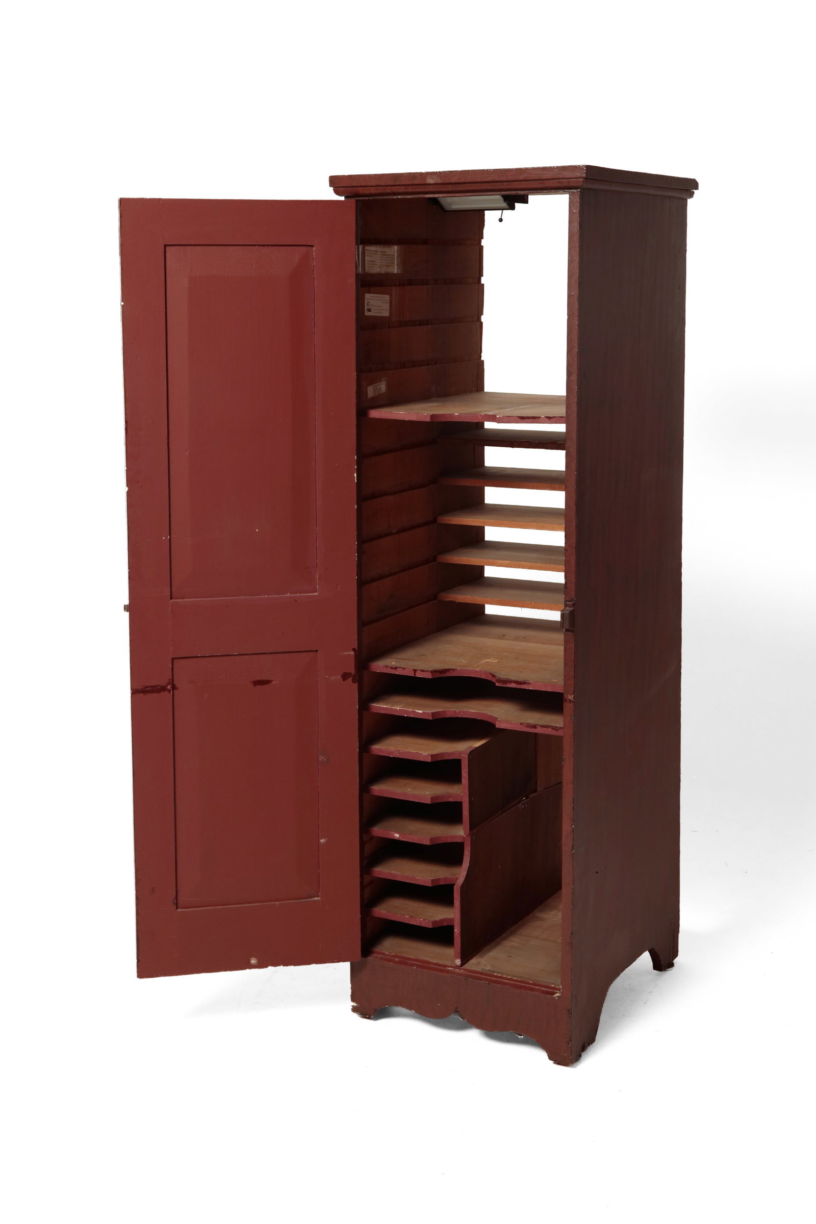 GRAIN-PAINTED CHIMNEY CUPBOARD. - 7