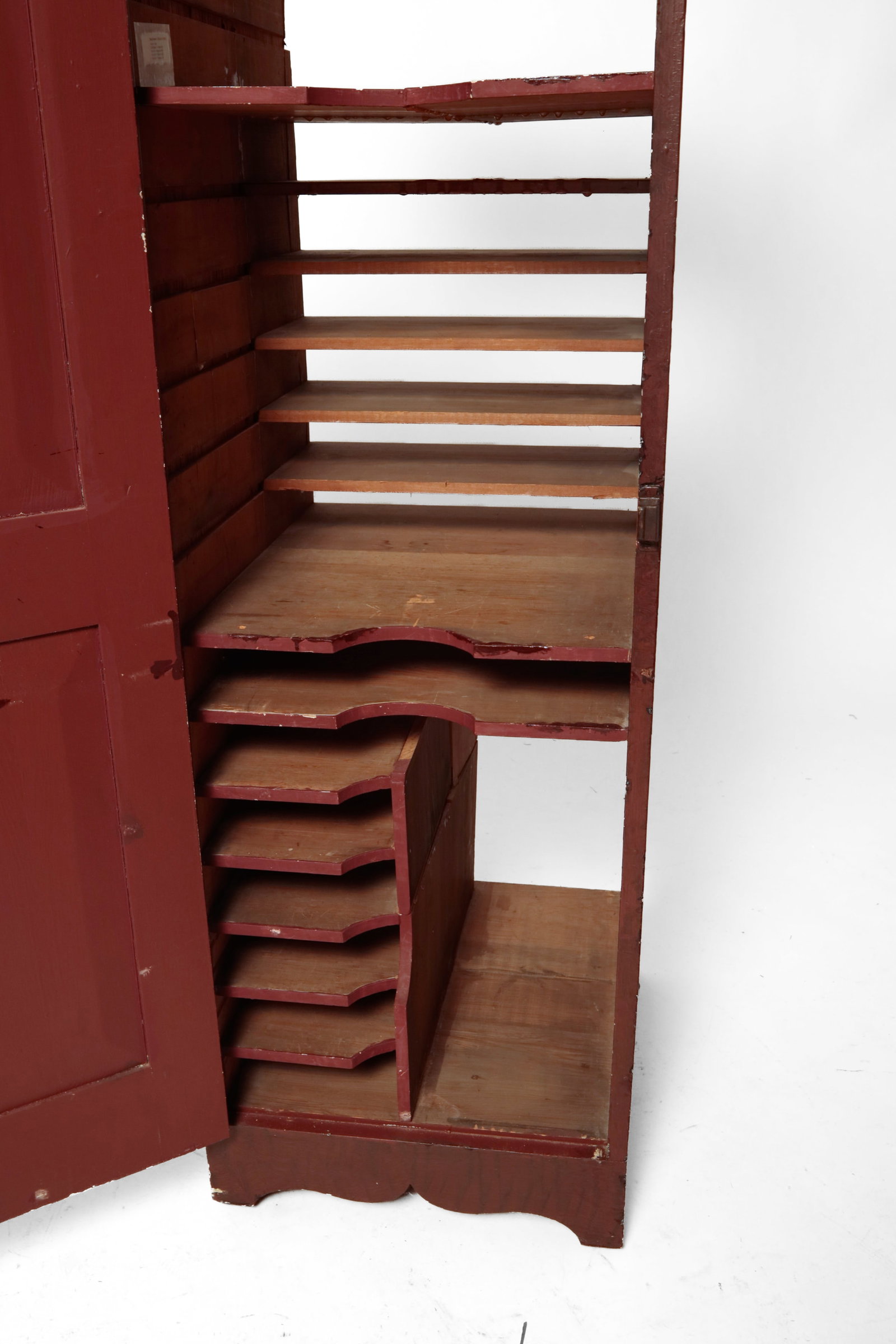 GRAIN-PAINTED CHIMNEY CUPBOARD. - 8