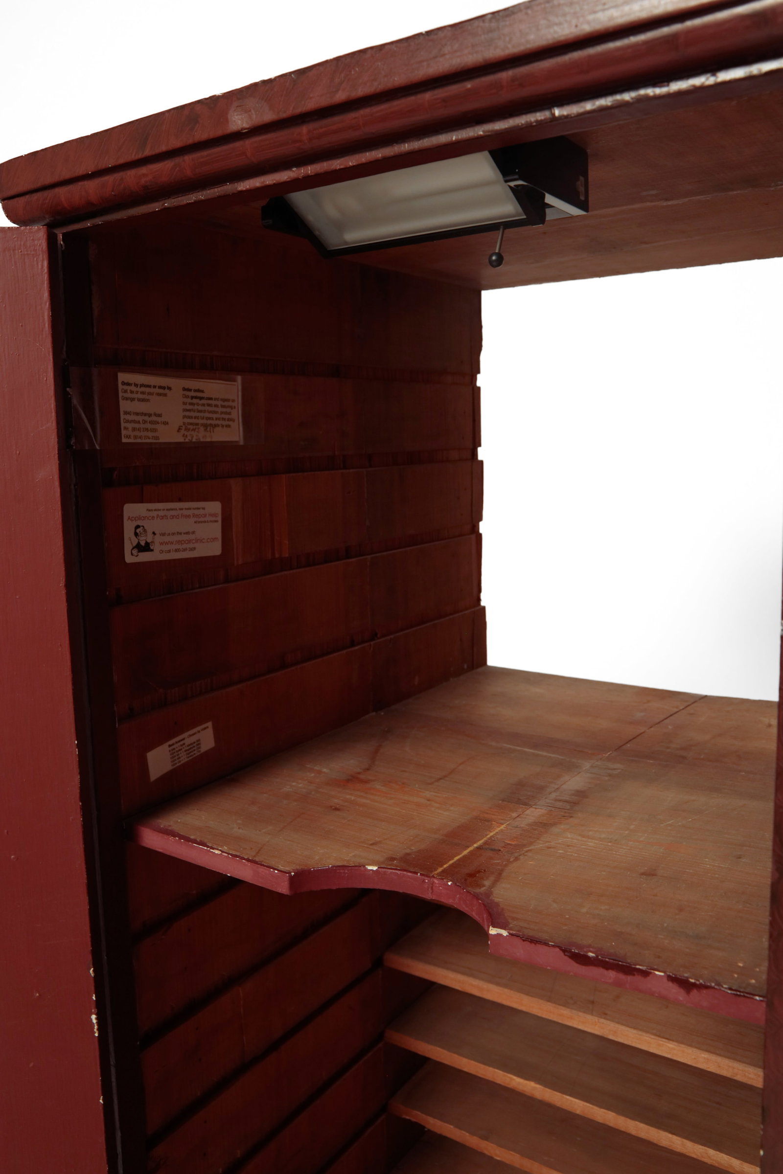 GRAIN-PAINTED CHIMNEY CUPBOARD. - 9