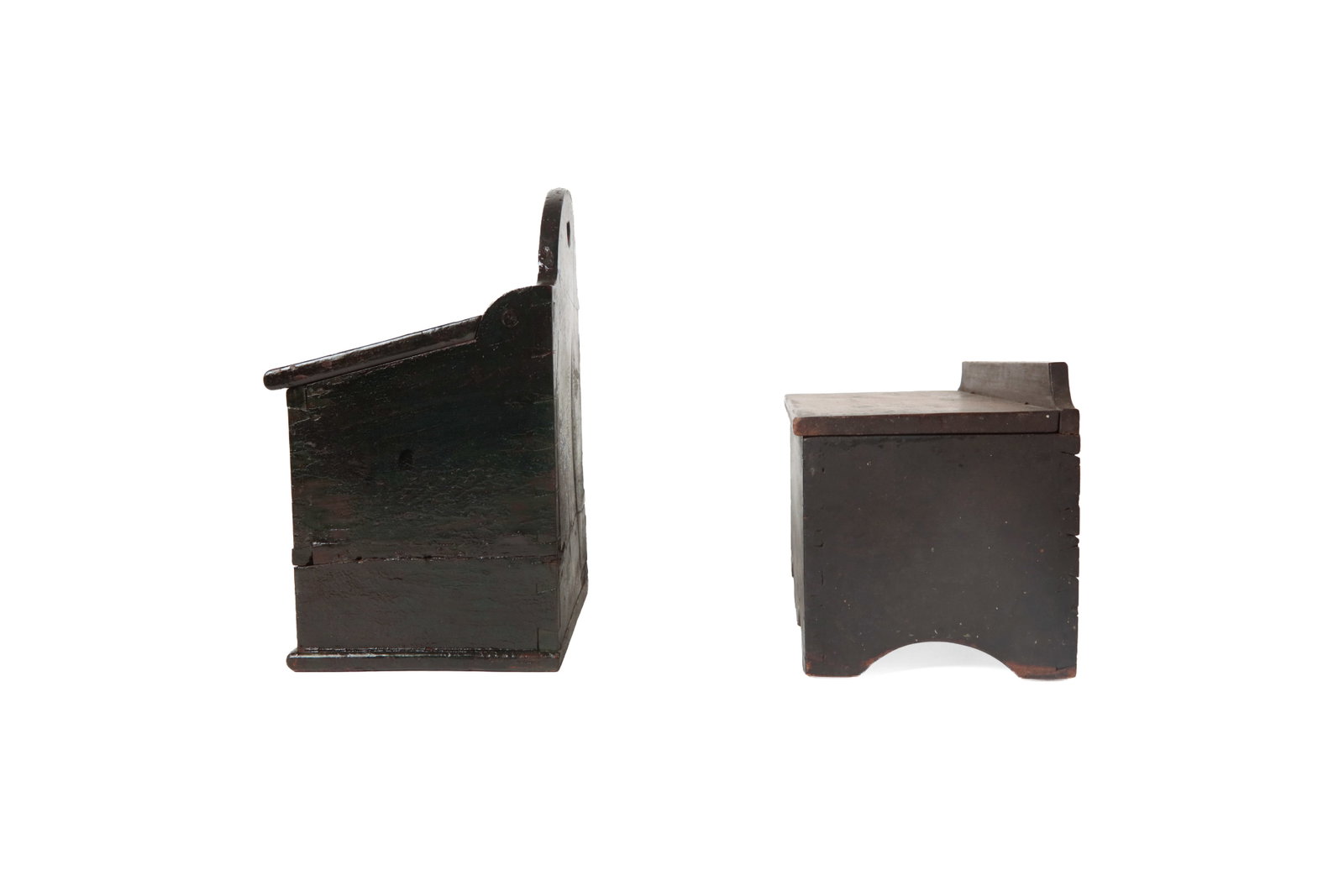 TWO PAINTED WALL BOXES. - 3