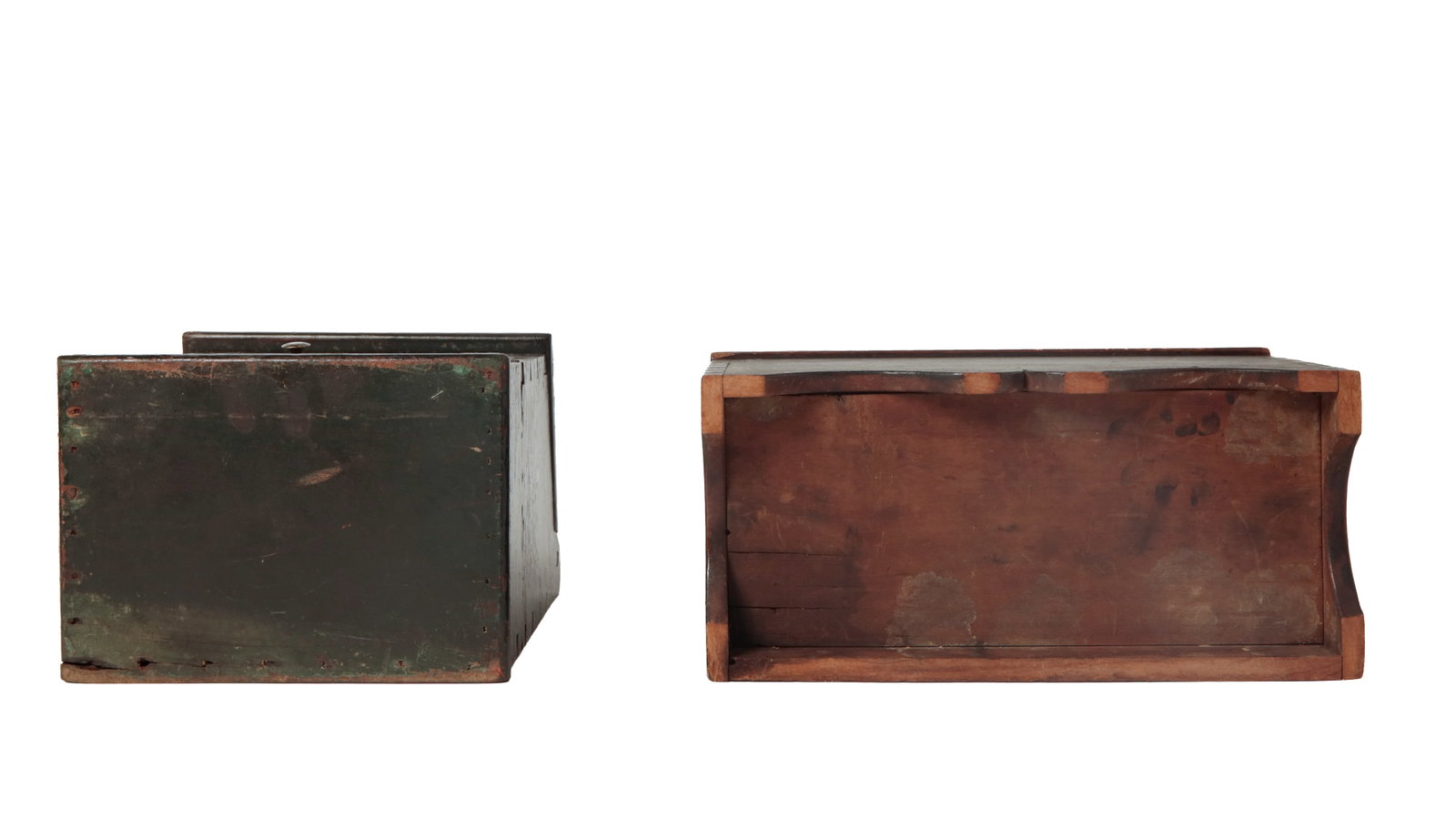 TWO PAINTED WALL BOXES. - 7