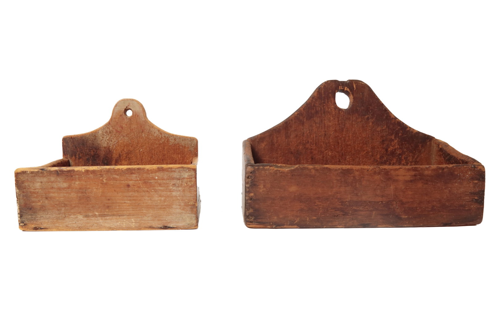 TWO HANGING CANDLE BOXES WITH ORIGINAL SURFACES. - 2