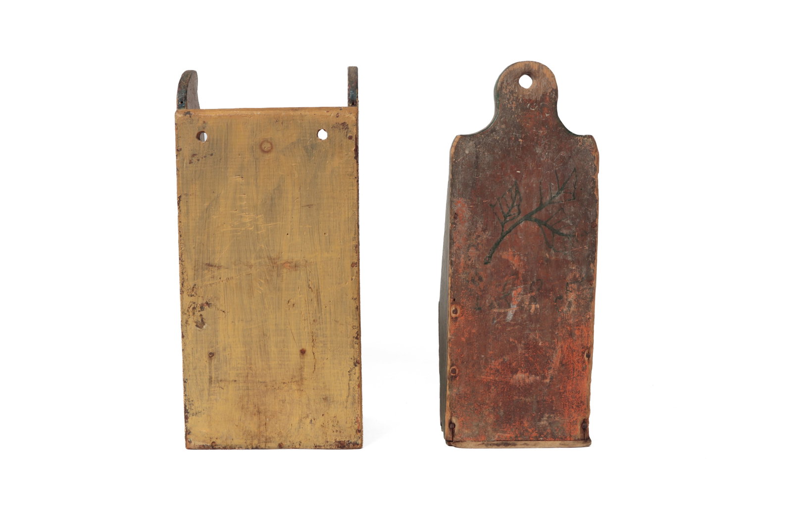TWO PAINTED WALL BOXES. - 4