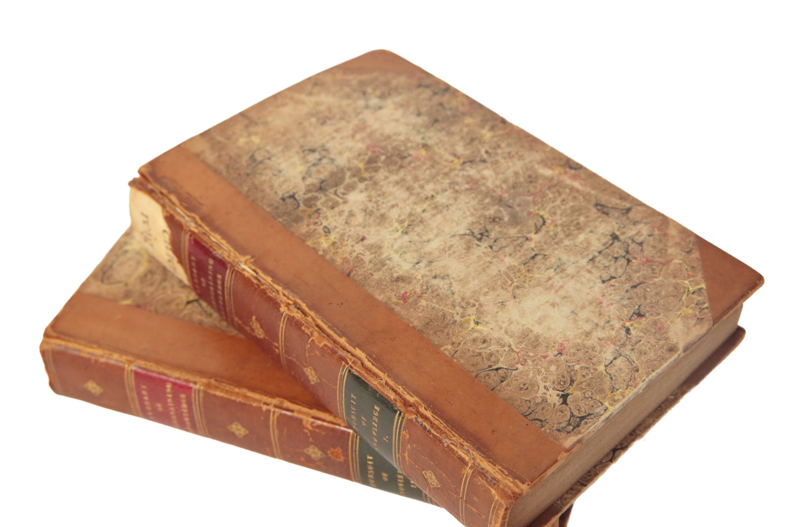 TEN LEATHER BOUND BOOKS. - 4