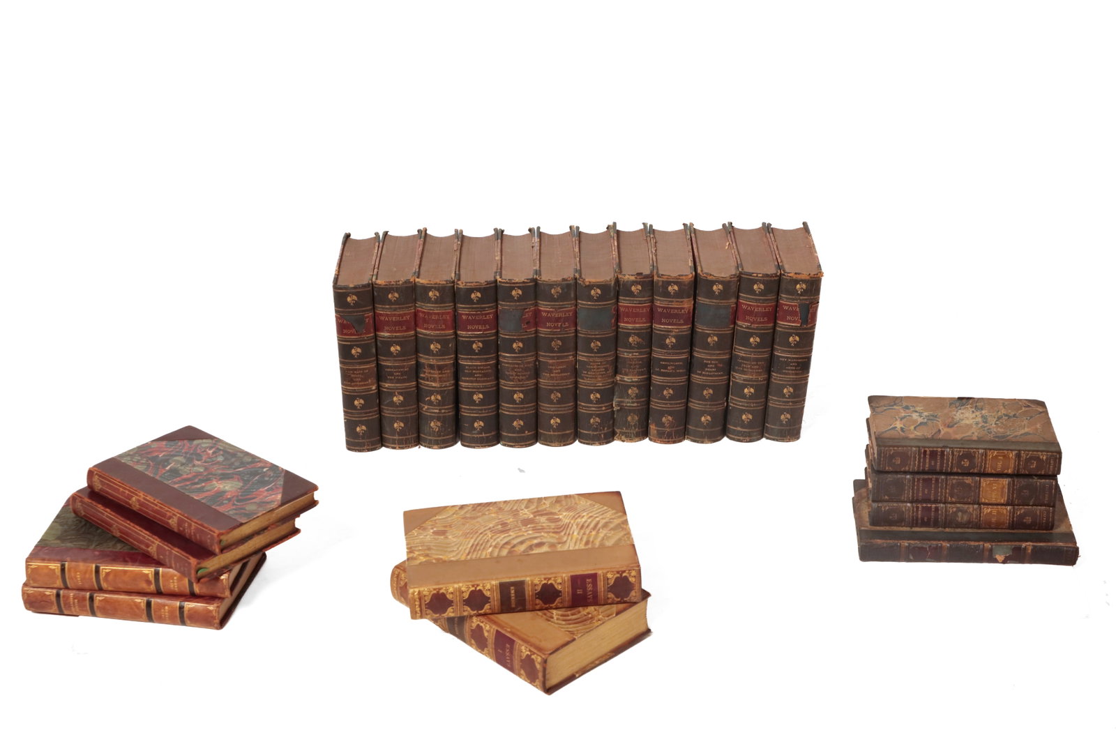 COLLECTION OF LEATHER BOUND BOOKS. (1 of 10)