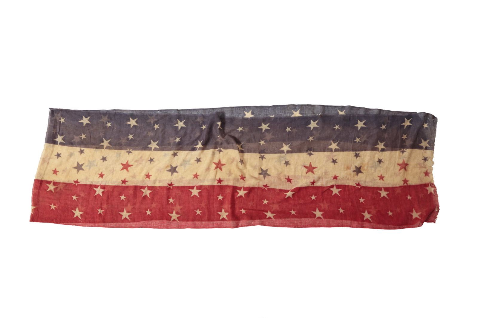 PATRIOTIC LINEN BANNER OR BUNTING FABRIC. (1 of 4)