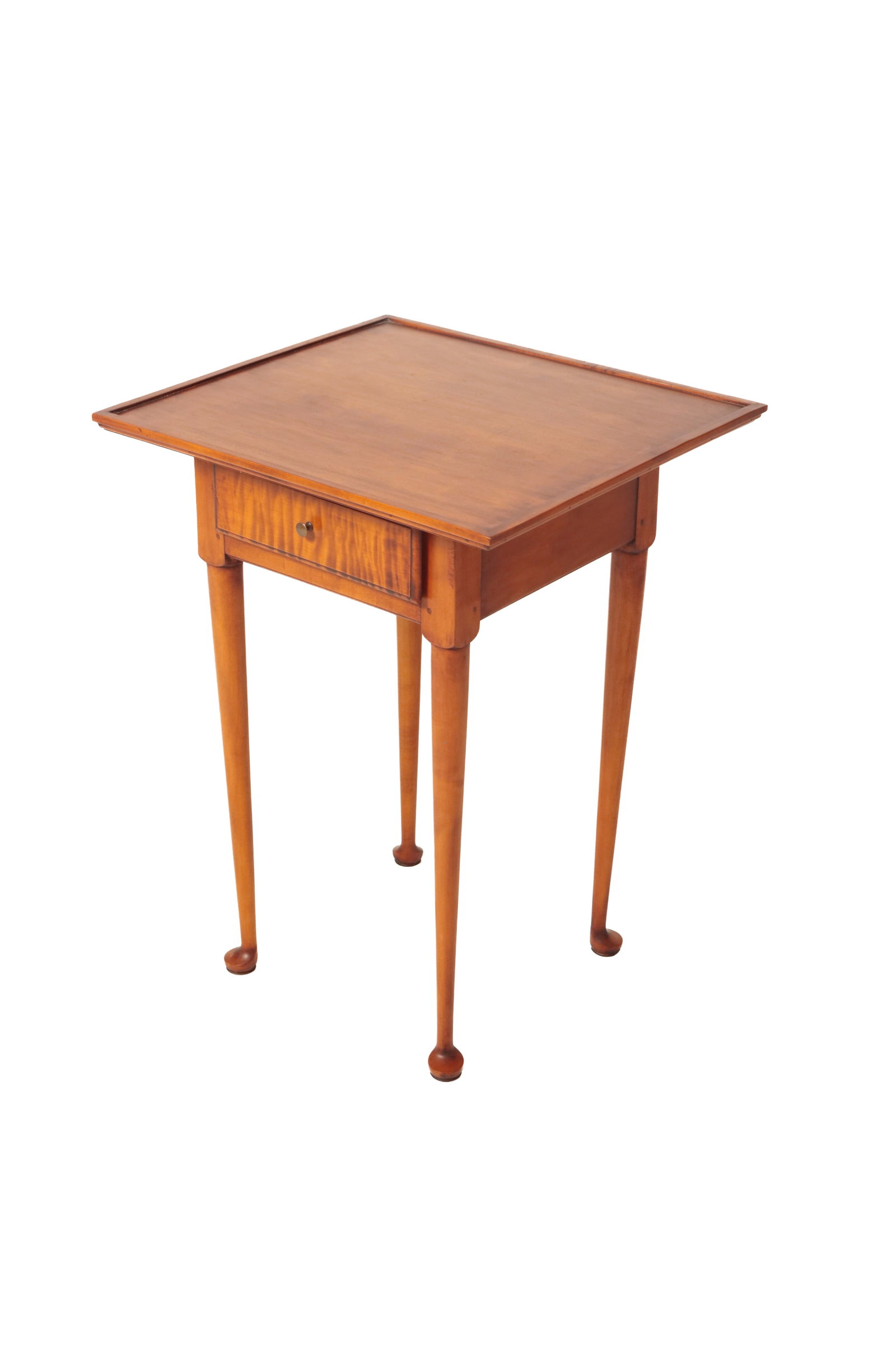 ELDRED WHEELER QUEEN ANNE STYLE ONE-DRAWER STAND. (1 of 20)