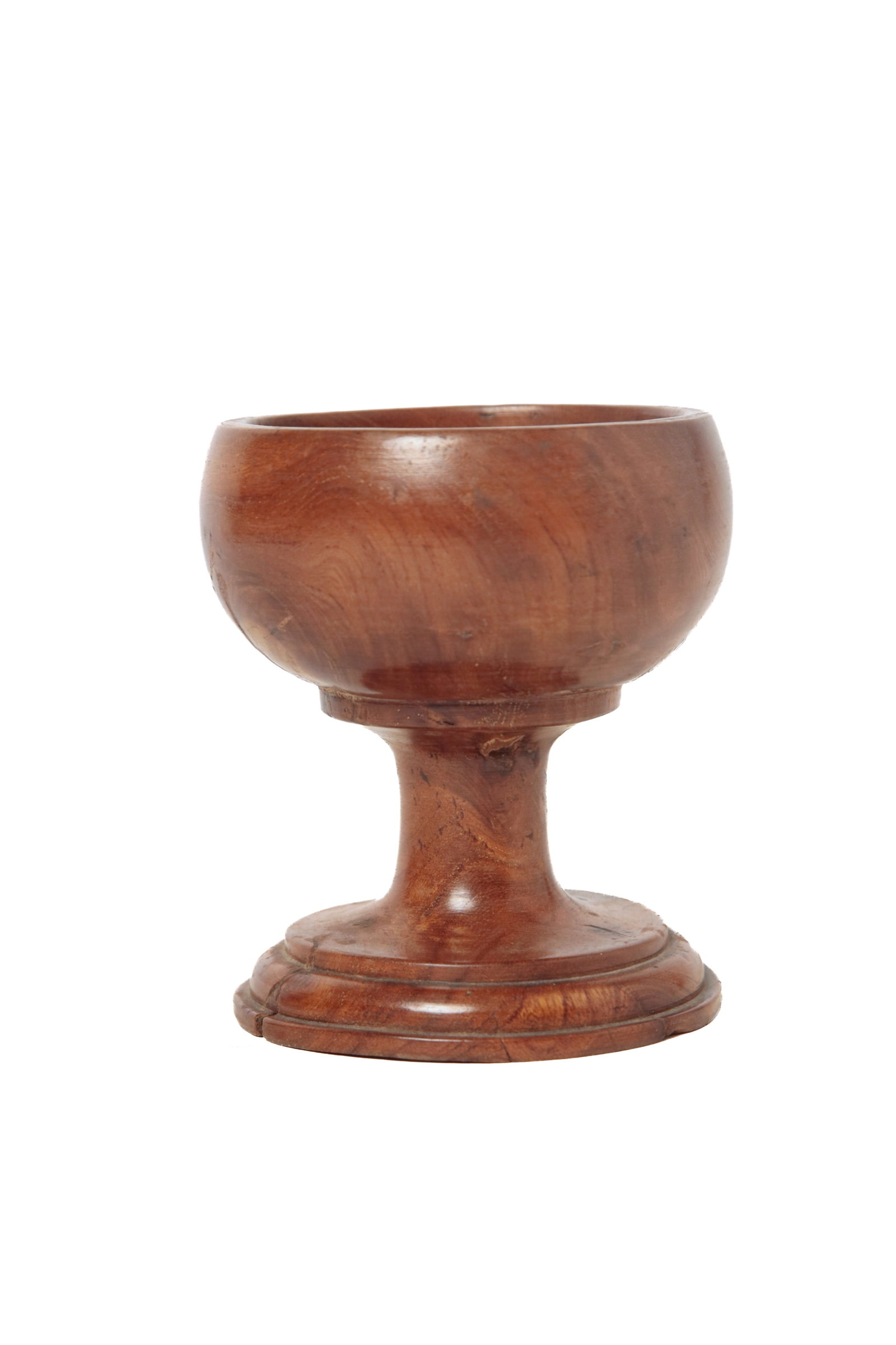 TURNED BURL FOOTED MASTER SALT. - 2