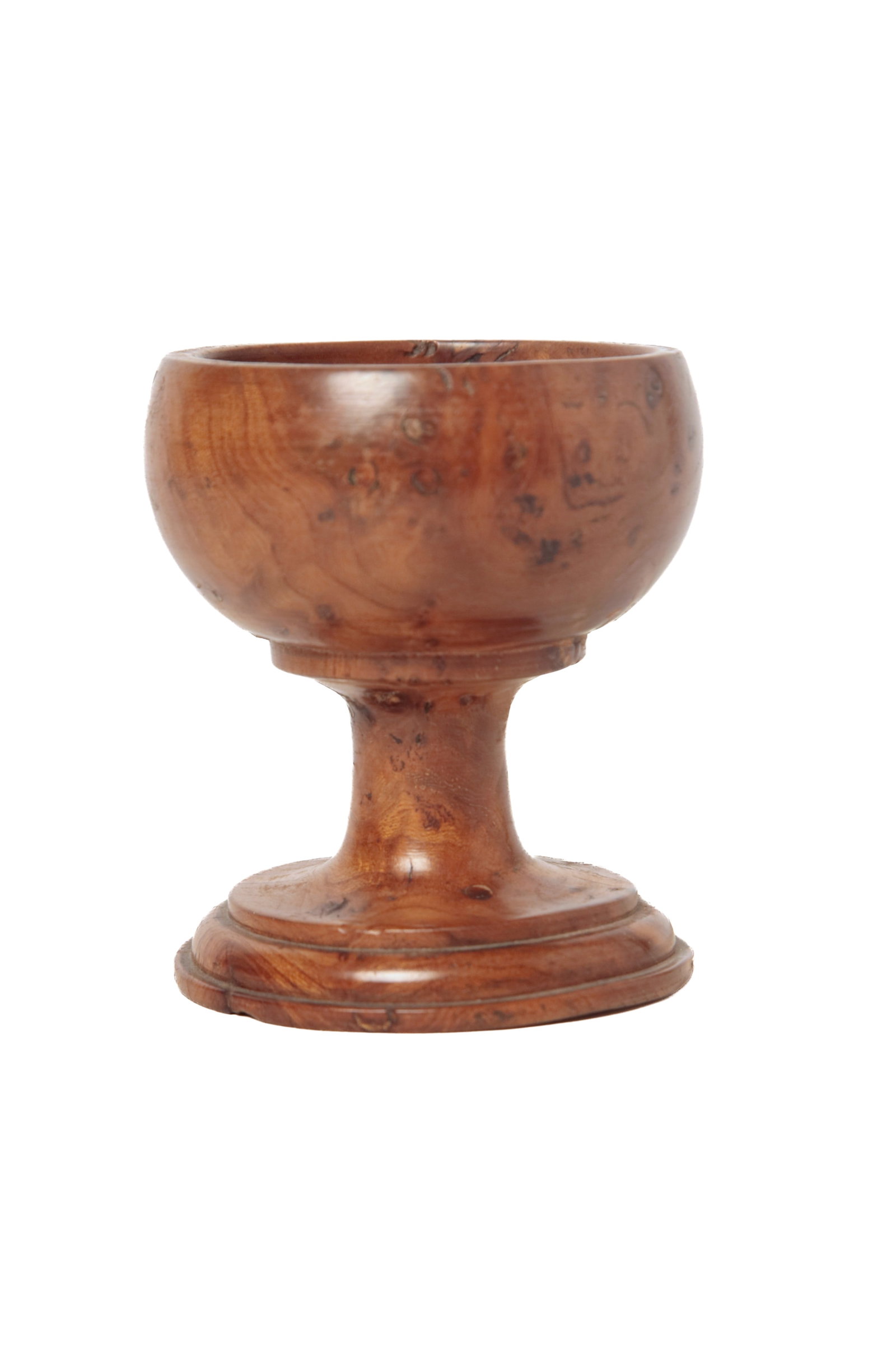 TURNED BURL FOOTED MASTER SALT. - 3