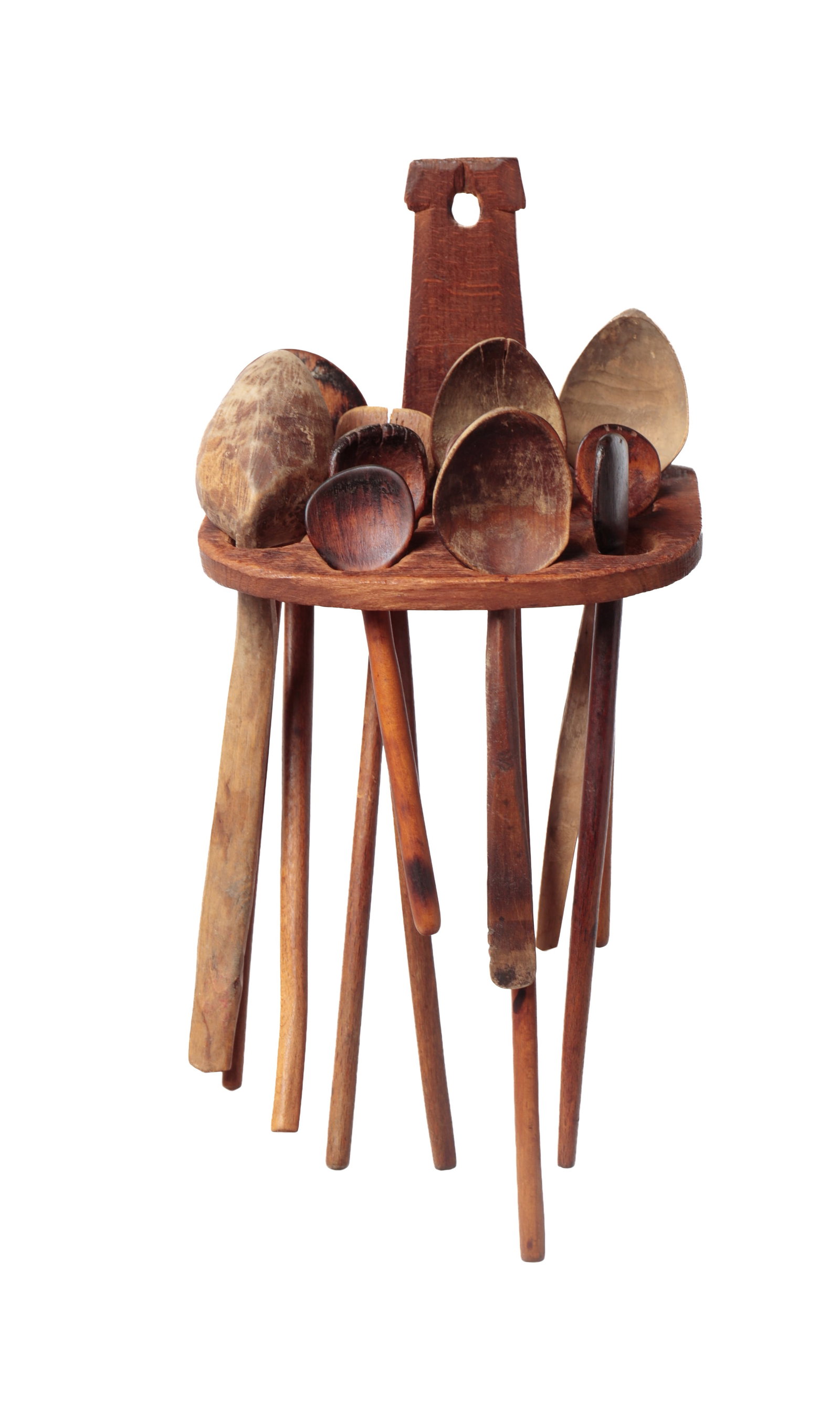 HANGING SPOON RACK WITH SPOONS. (1 of 8)