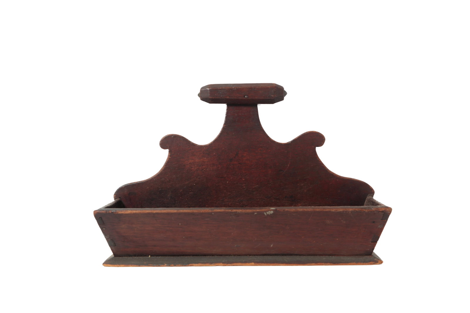 HANDLED WALNUT CUTLERY BOX. - 2