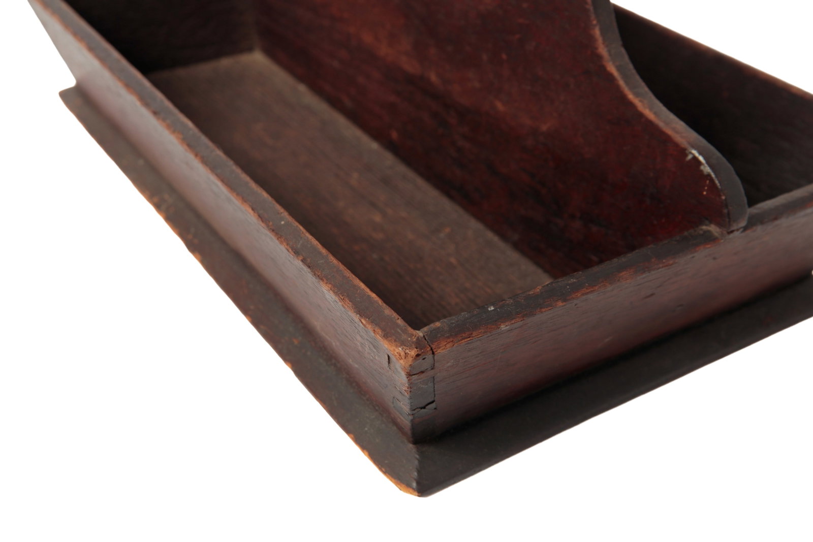 HANDLED WALNUT CUTLERY BOX. - 8