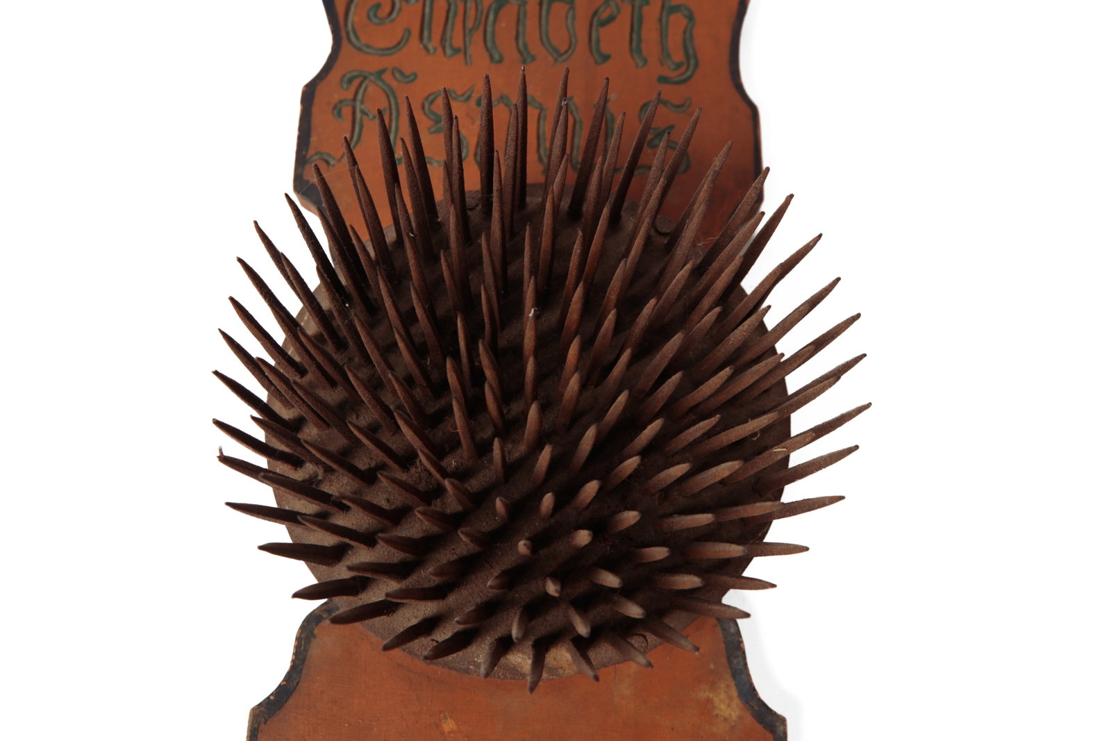 PAINT-DECORATED HATCHEL, DATED 1882. - 6