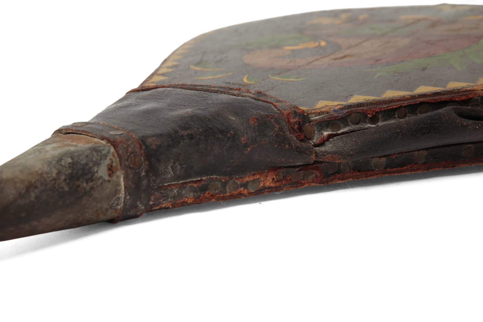 TWO PAINT-DECORATED BELLOWS. - 12