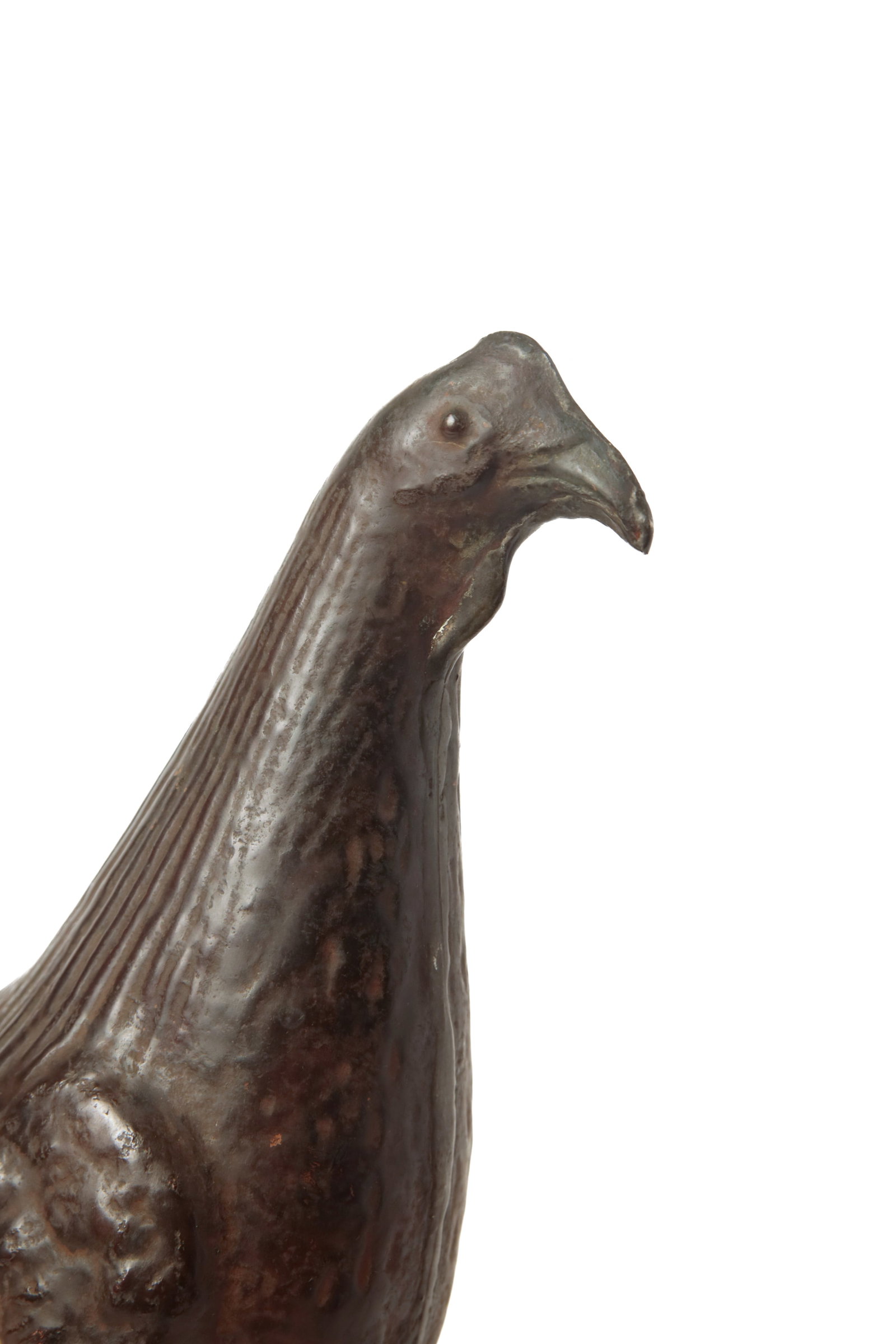 MOLDED COPPER FULL-BODIED ROOSTER WEATHERVANE. - 6