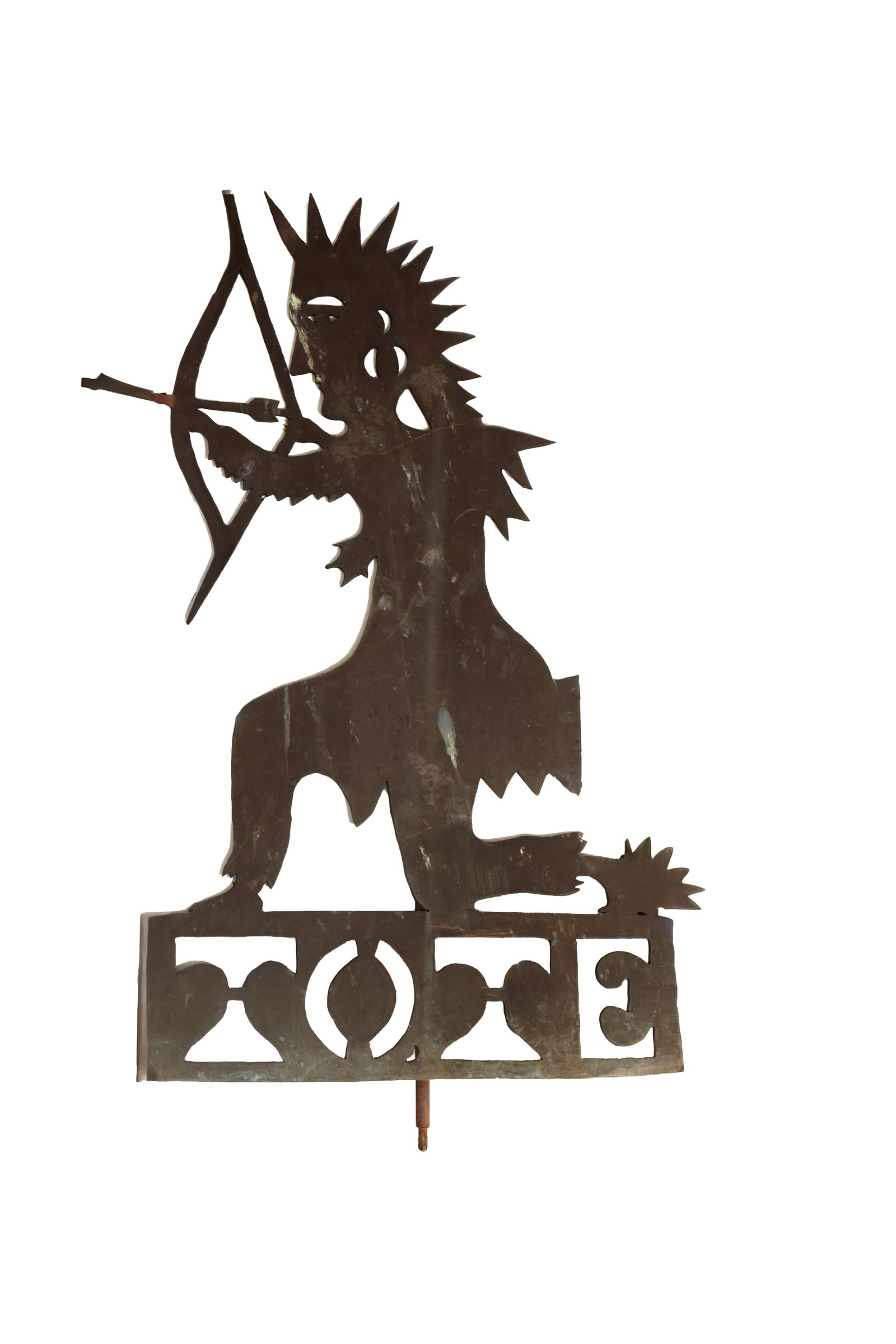 CUT SHEET COPPER FRATERNAL WEATHERVANE. (1 of 4)