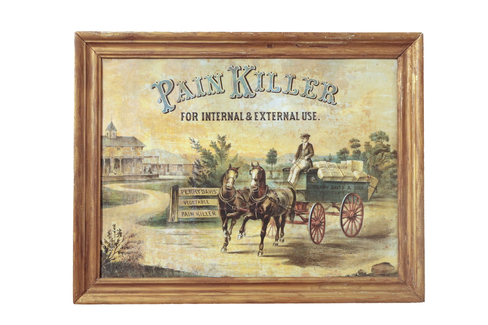 PERRY DAVIS PAIN KILLER ADVERTISEMENT CHROMOLITHOGRAPH. (1 of 3)