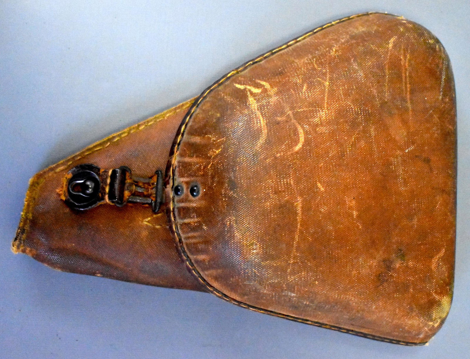 WWII Japanese military Army Type 14 Nambu Holster Model: WWII Japanese military Army Type 14 Nambu Holster Model 10 rubberized canvas. Battle wear. Missing strap attachments otherwise good condition.