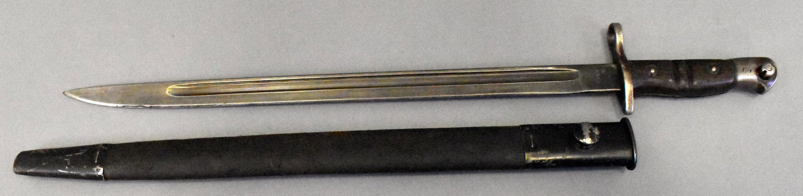 WWI British Military Army P13 P-13 Remington Bayonet w/: WWI British P13 P-13 Remington Bayonet with scabbard dated June 1916 for P14 rifle. Excellent condition.