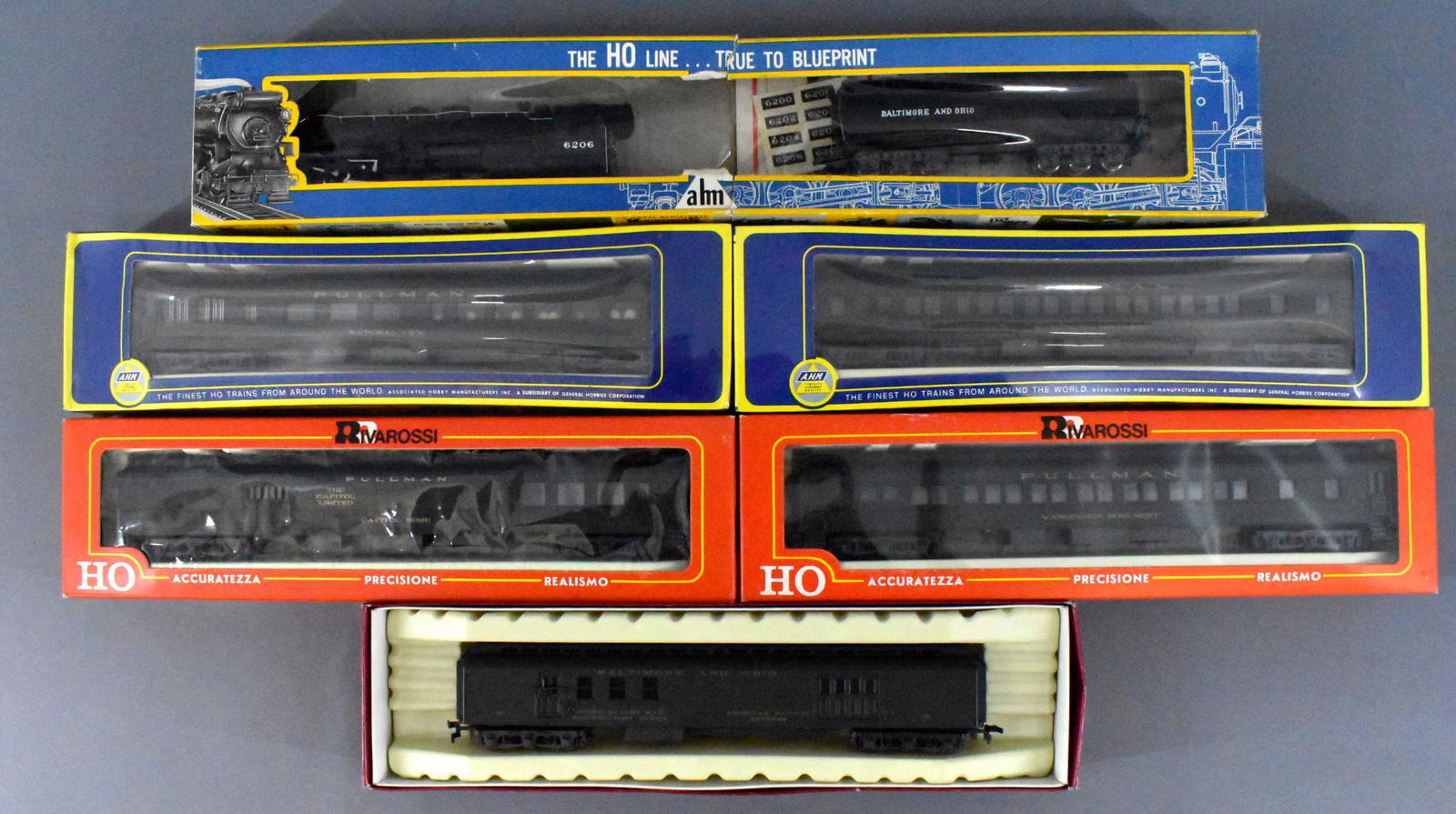 Rivarossi Ho Scale B&o Steam Passenger Set In Original