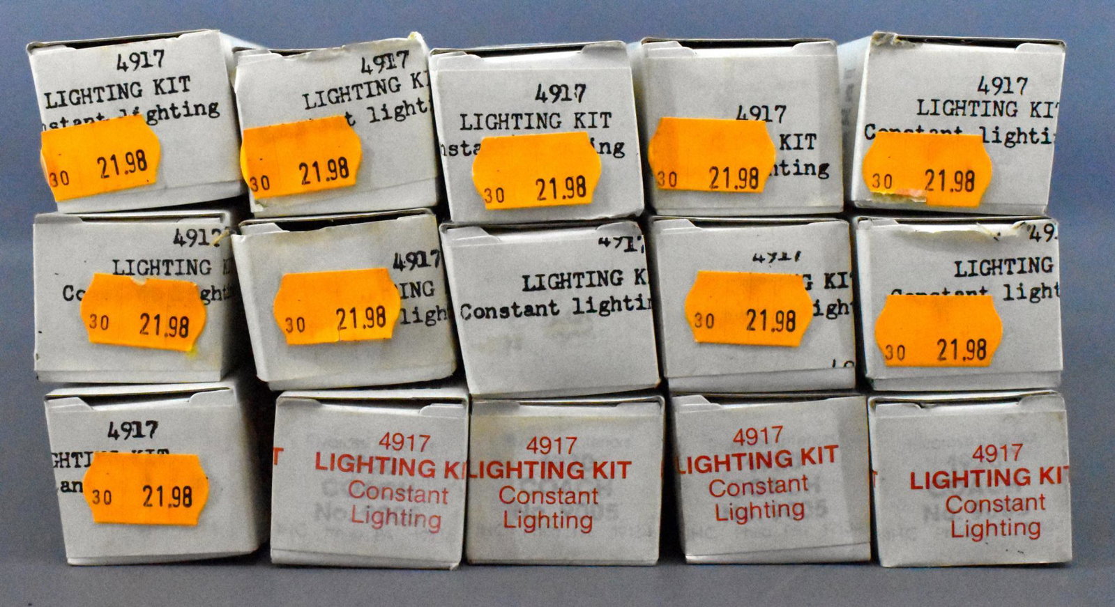 Fifteen IHC HO scale passenger car lighting kits MIB: Fifteen IHC HO scale passenger car constant lighting kits, mint in original boxes. Stock number 4917.