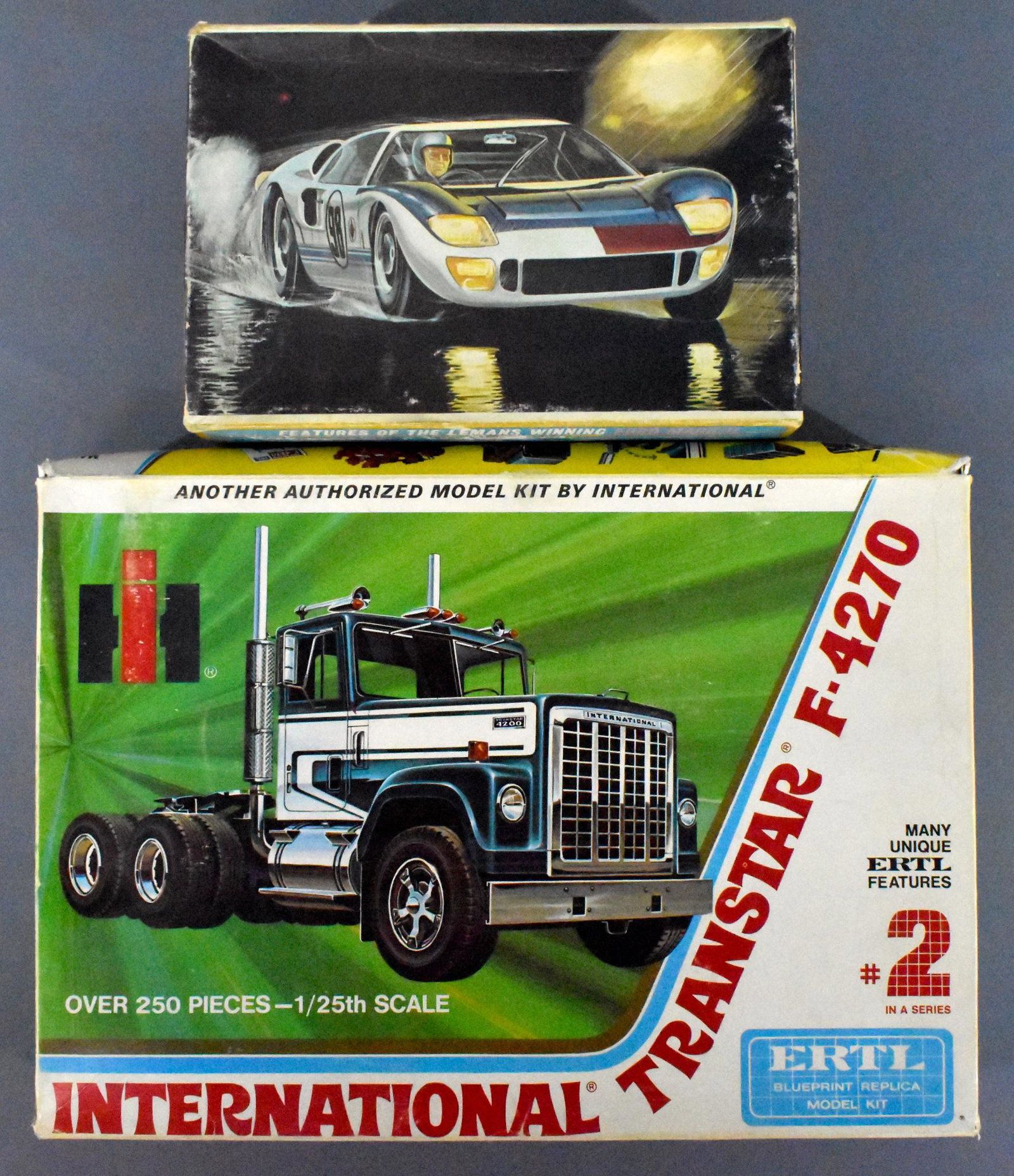 Model kit junkyard with original boxes: Model kit junkyard with original boxes. Two kits that have some parts but are missing parts. Sold as-is as seen in the photos with no returns.