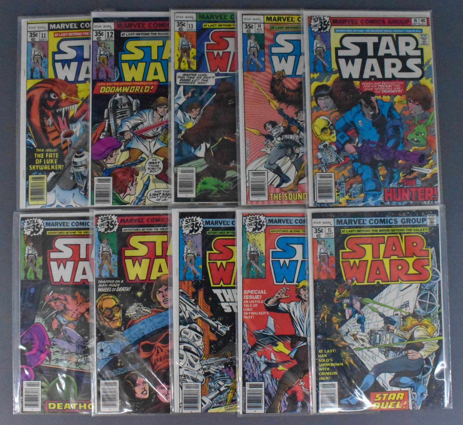 Marvel Comics Star Wars #11 - #20 Comic books: Marvel Comics Star Wars #11 - #20 Comic books. All are lightly read with minor corner wear, nice bold covers, overall are in very good condition. Pages are clean with no wrinkles or creases but have y