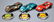 Three Redline Hot Wheels European race cars with