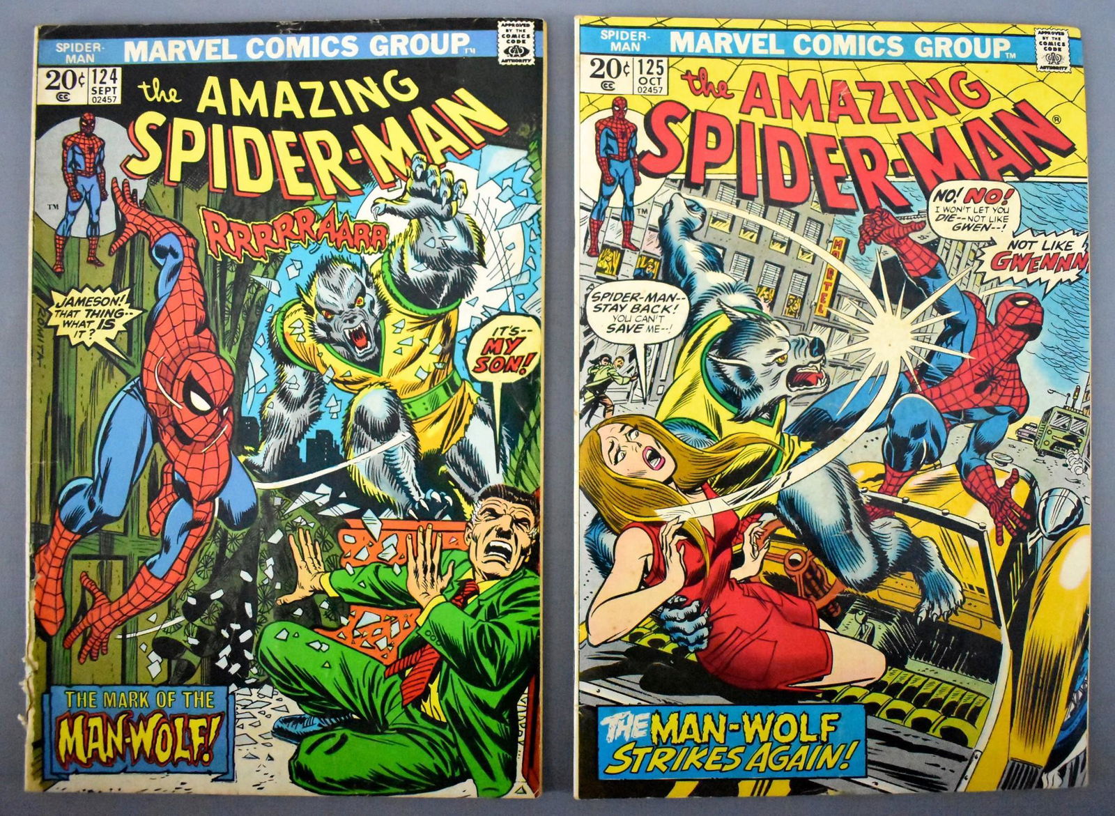 Marvel Amazing Spiderman 124 125 Man Wolf (1 of 10)