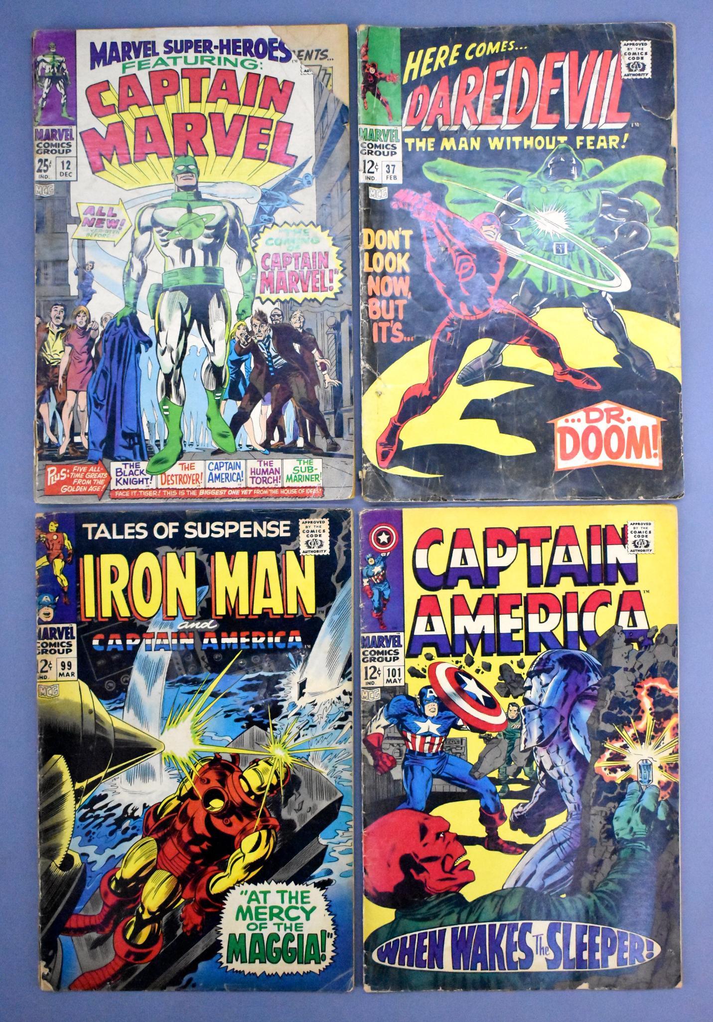 Four Marvel silver age comic books (1 of 2)