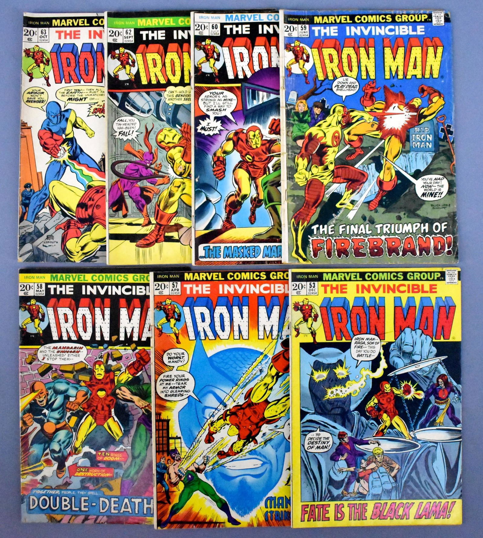 Seven Marvel bronze age age Iron Man comic books (1 of 8)