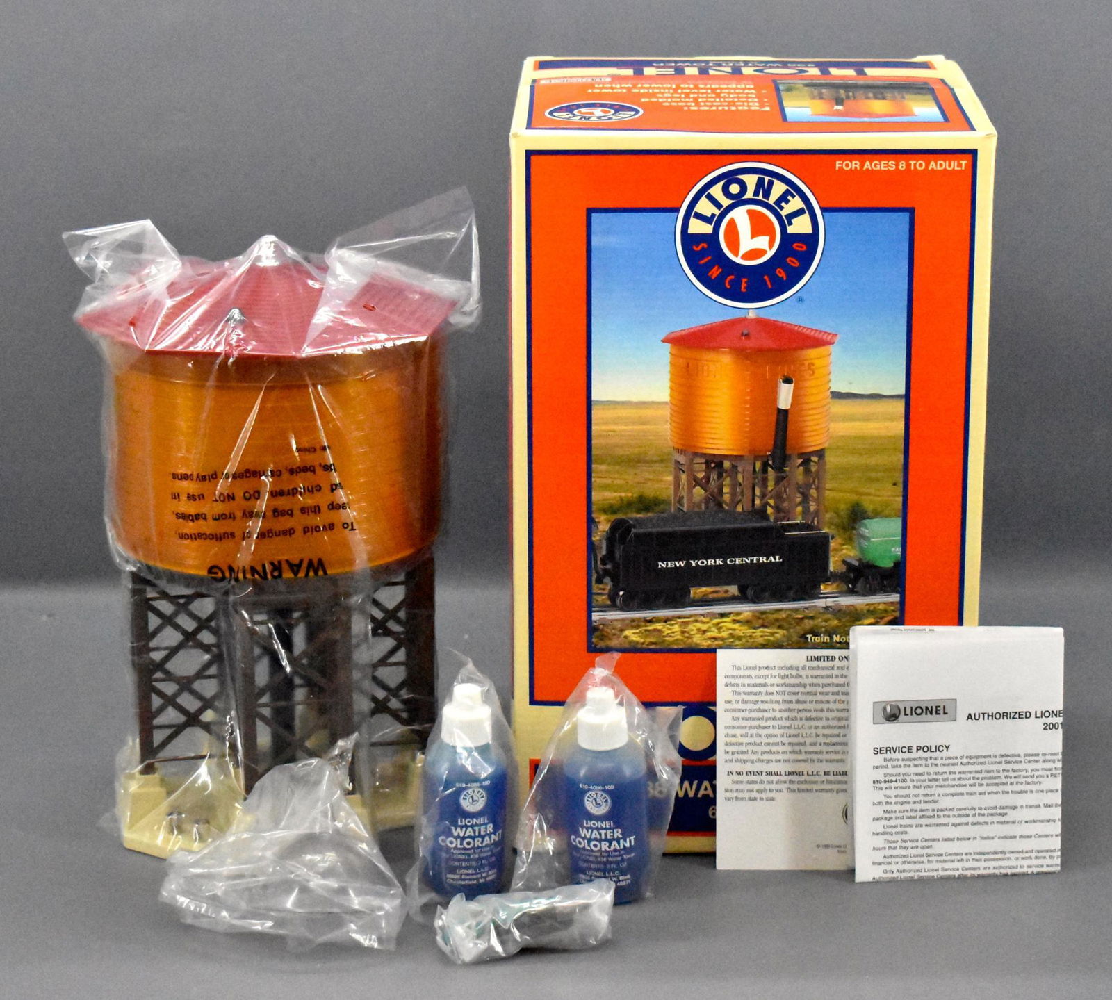 Lionel modern era O 14086 38 water tower in original: Lionel modern era O 14086 38 water tower in original box, unused, C9 in a very good original box.