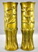 Pair of large WWI WWII trench art 75mm artillery shell